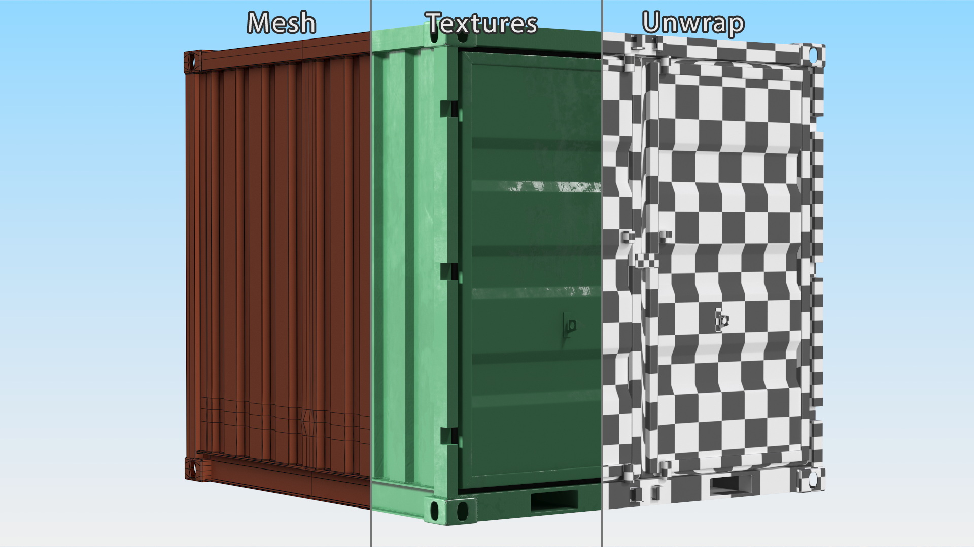 Shipping Container 8ft 3D