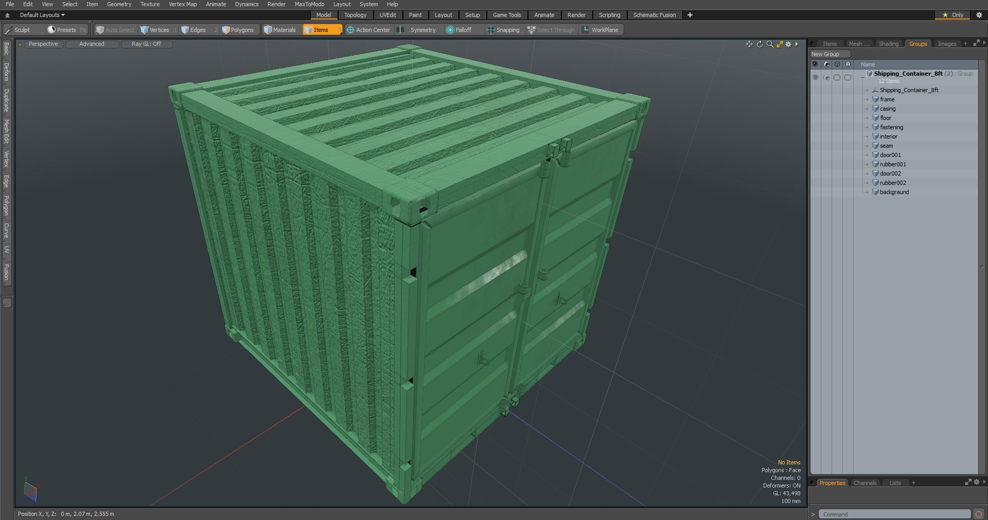 Shipping Container 8ft 3D