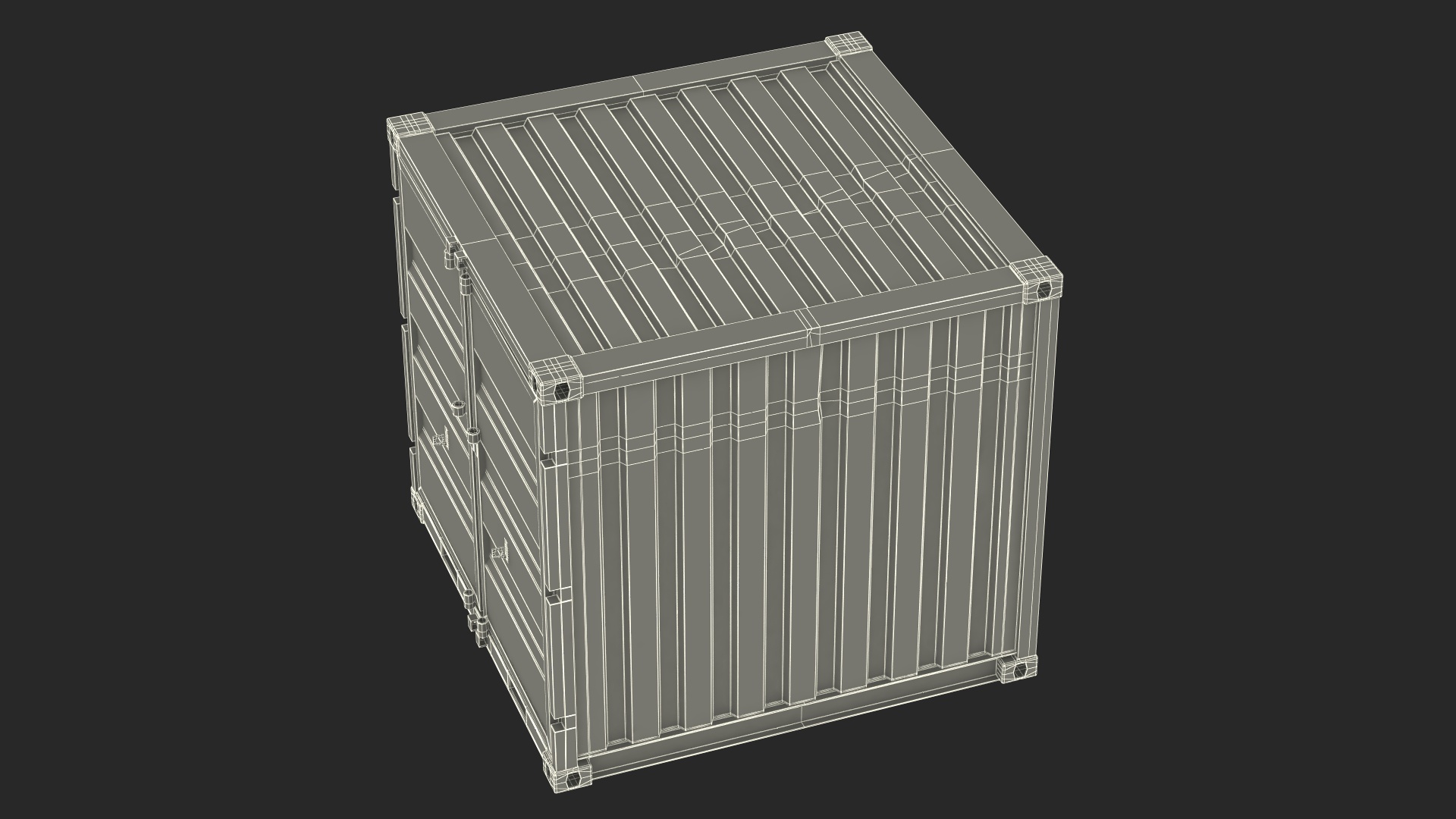 Shipping Container 8ft 3D