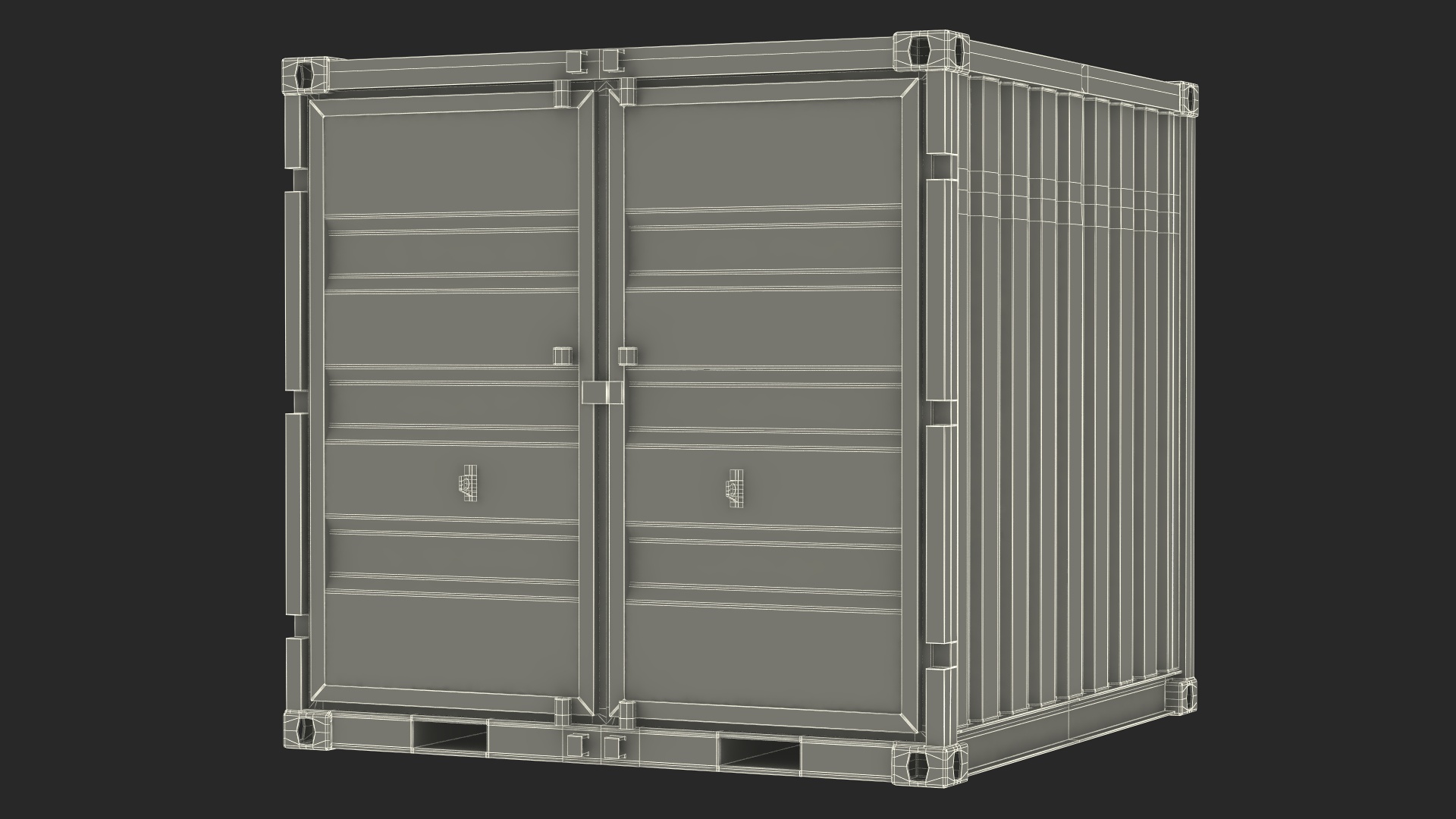 Shipping Container 8ft 3D