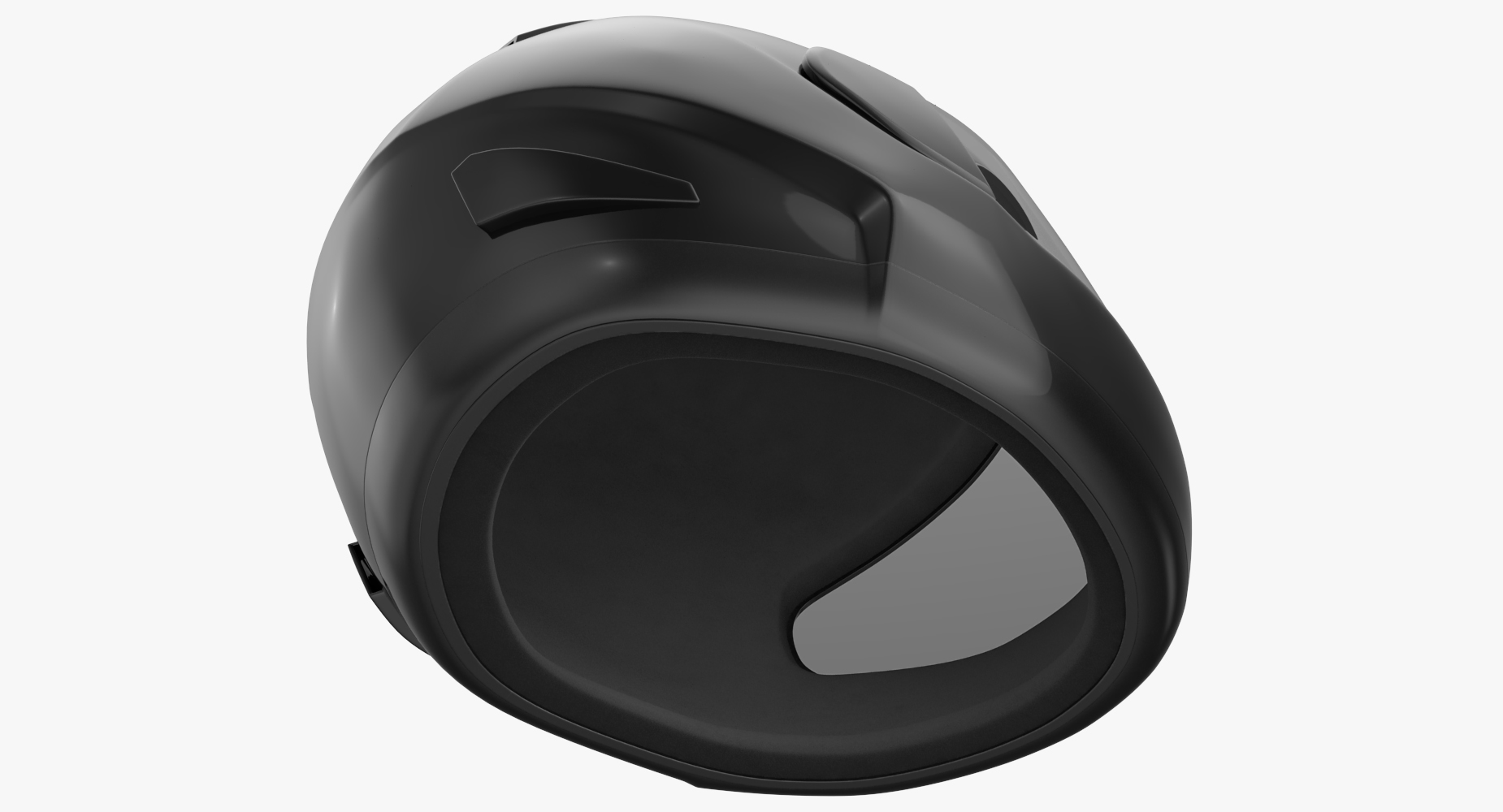 Black Full Face Helmet 3D