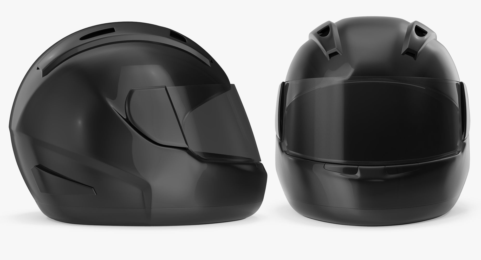 Black Full Face Helmet 3D