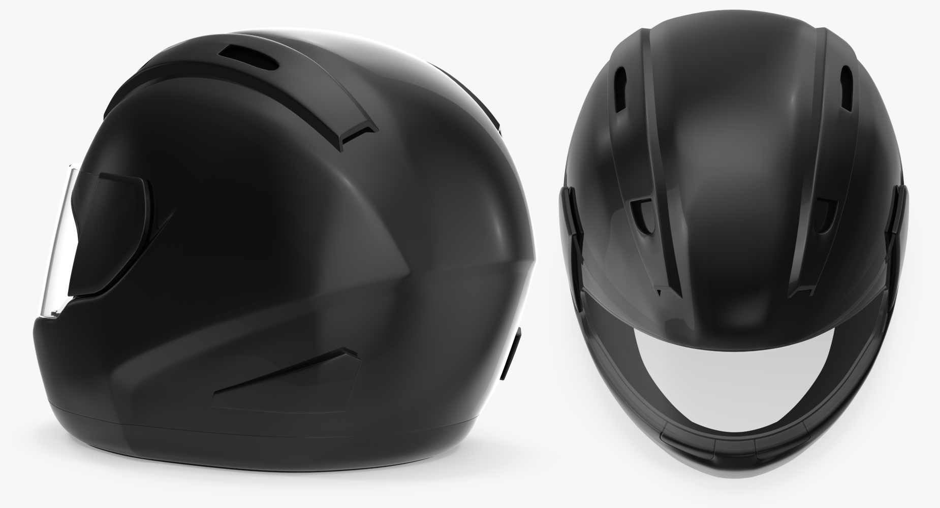 Black Full Face Helmet 3D