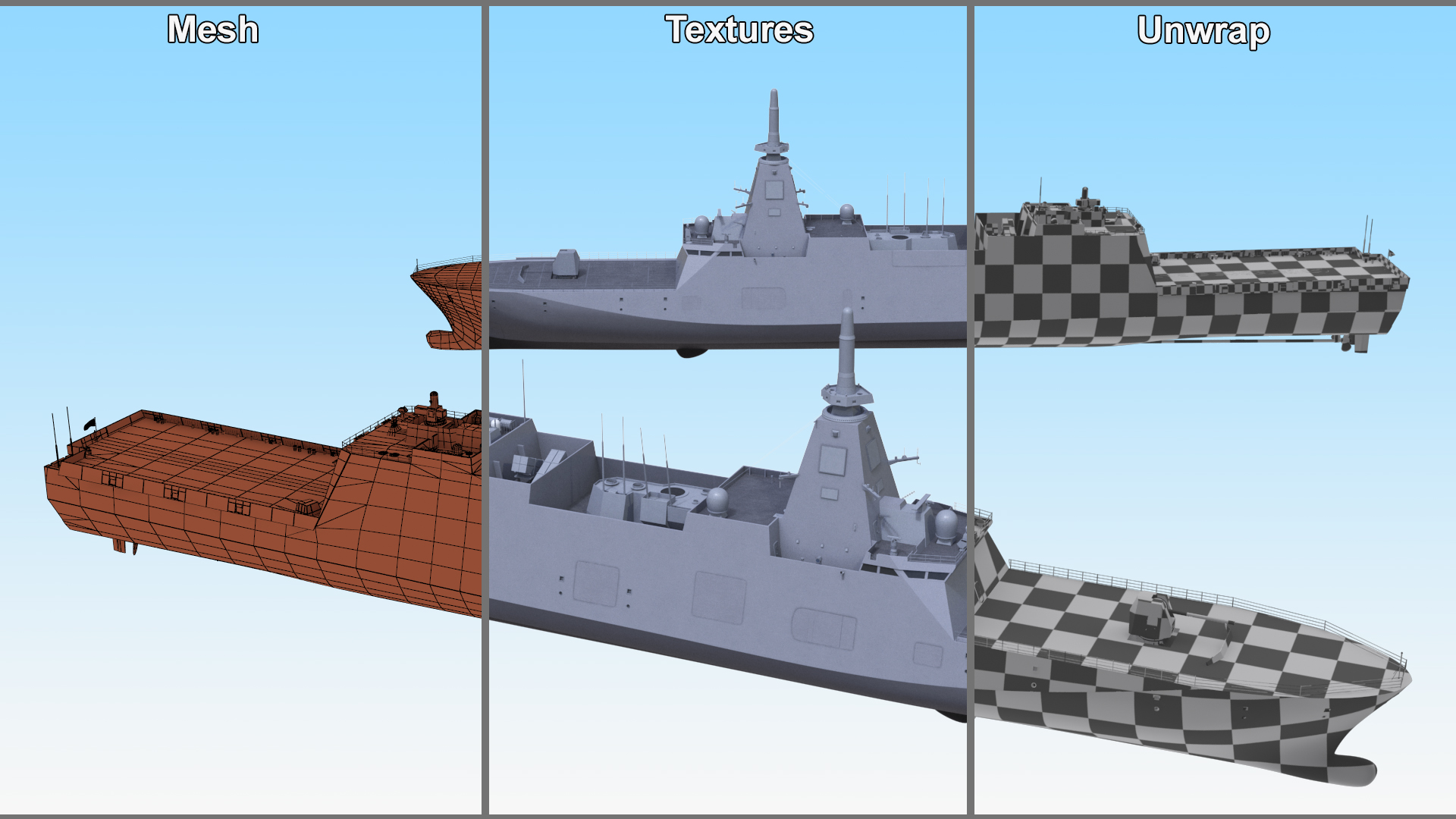 3D model Japanese Mogami Class Frigate FFM-2