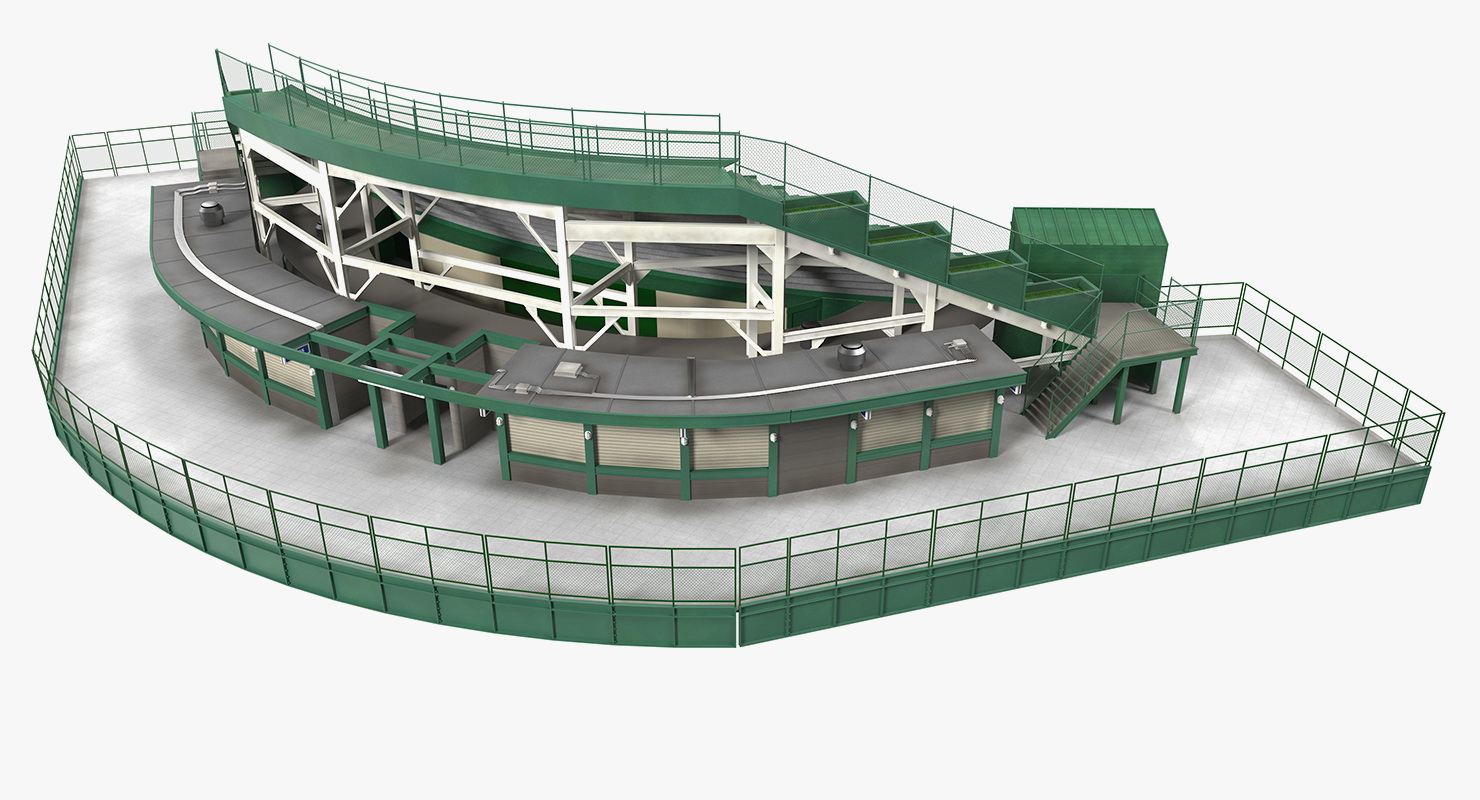 3D Stadium Seating Tribune model