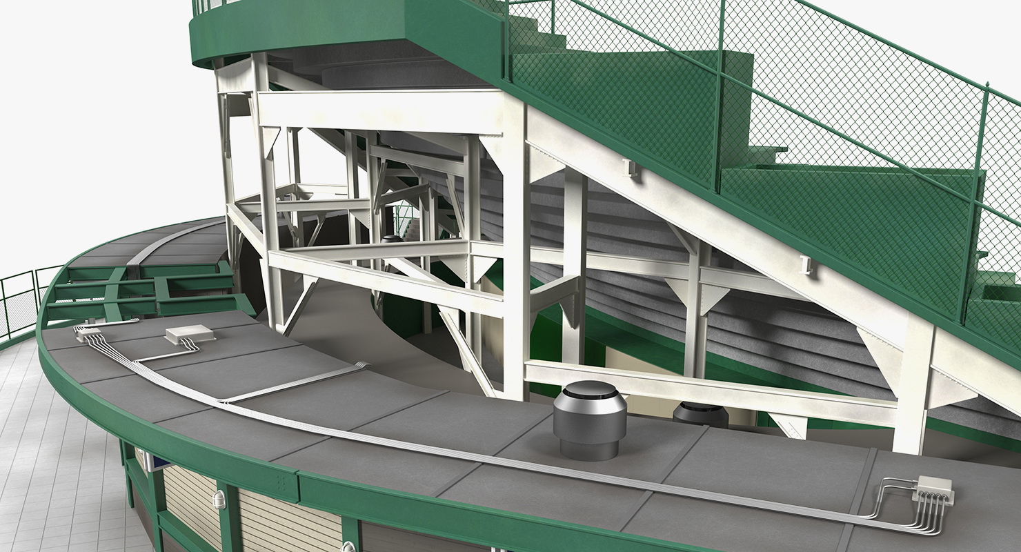 3D Stadium Seating Tribune model