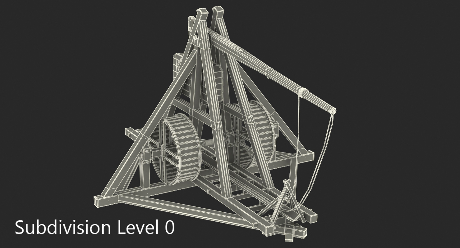 3D Medieval Trebuchet model