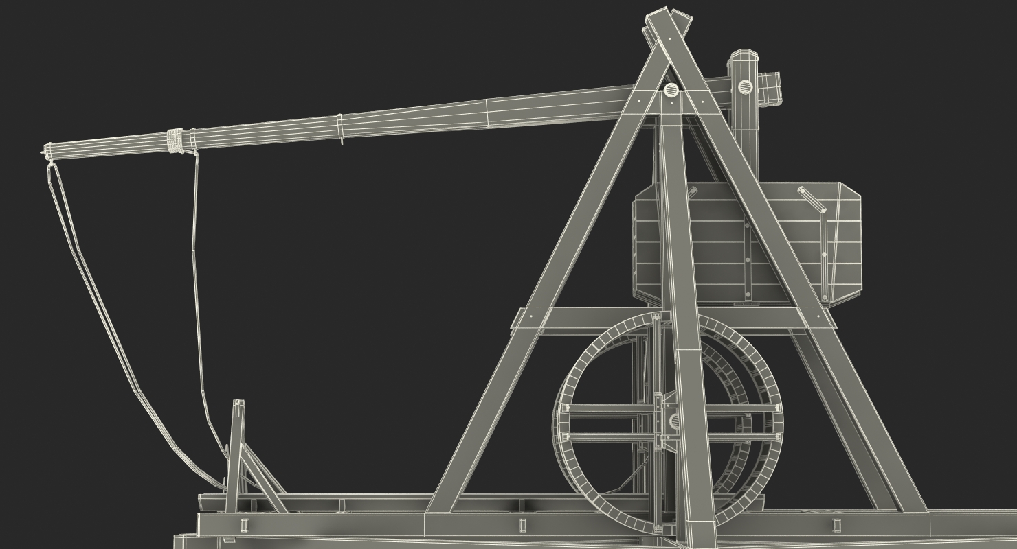 3D Medieval Trebuchet model