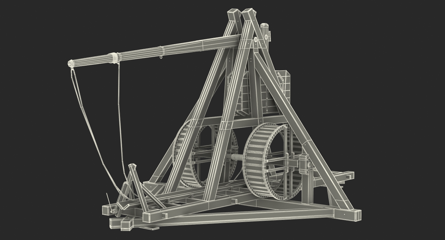 3D Medieval Trebuchet model