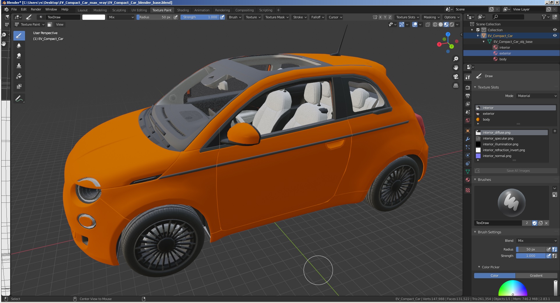 EV Compact Car 3D model