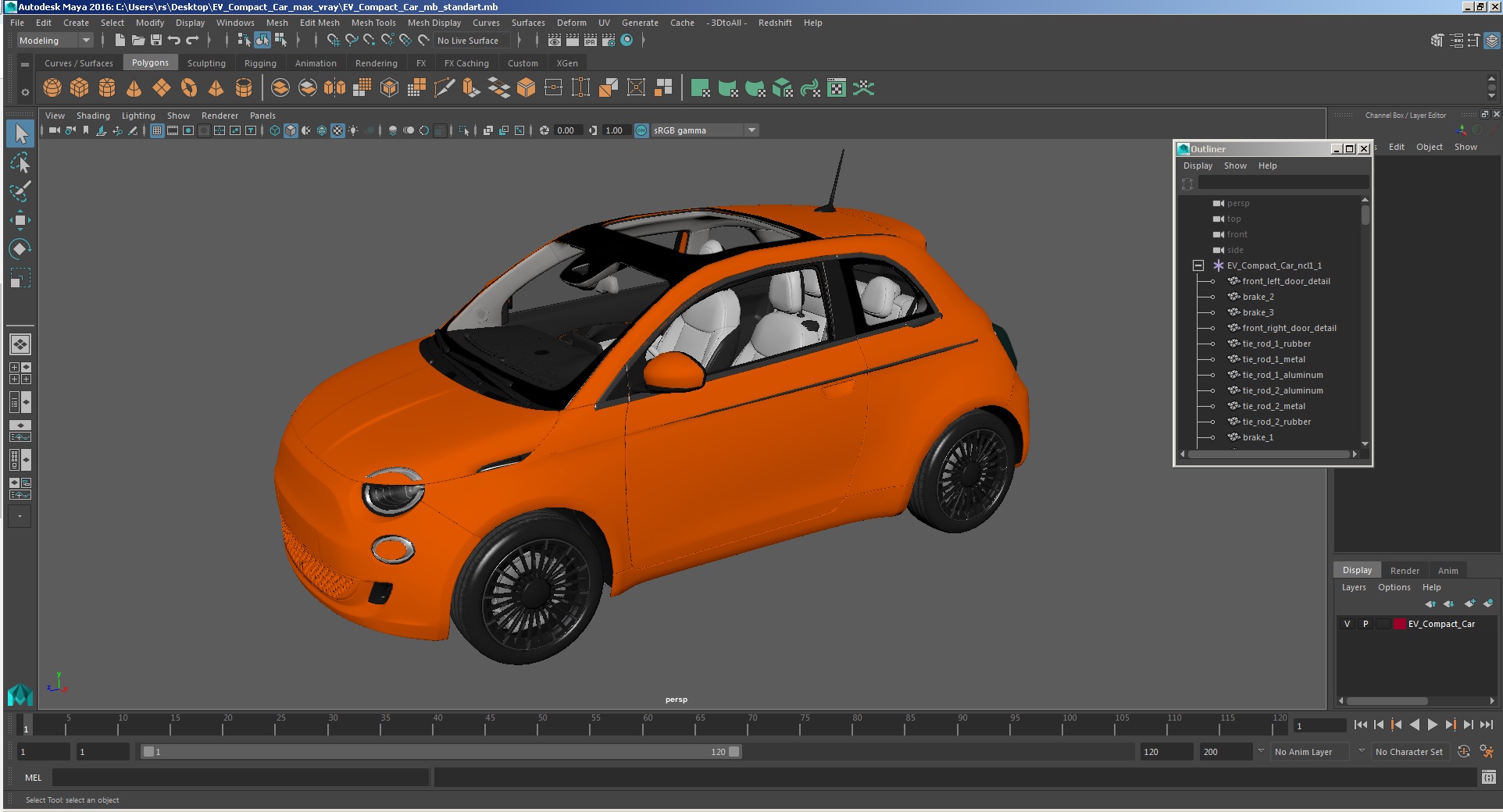 EV Compact Car 3D model