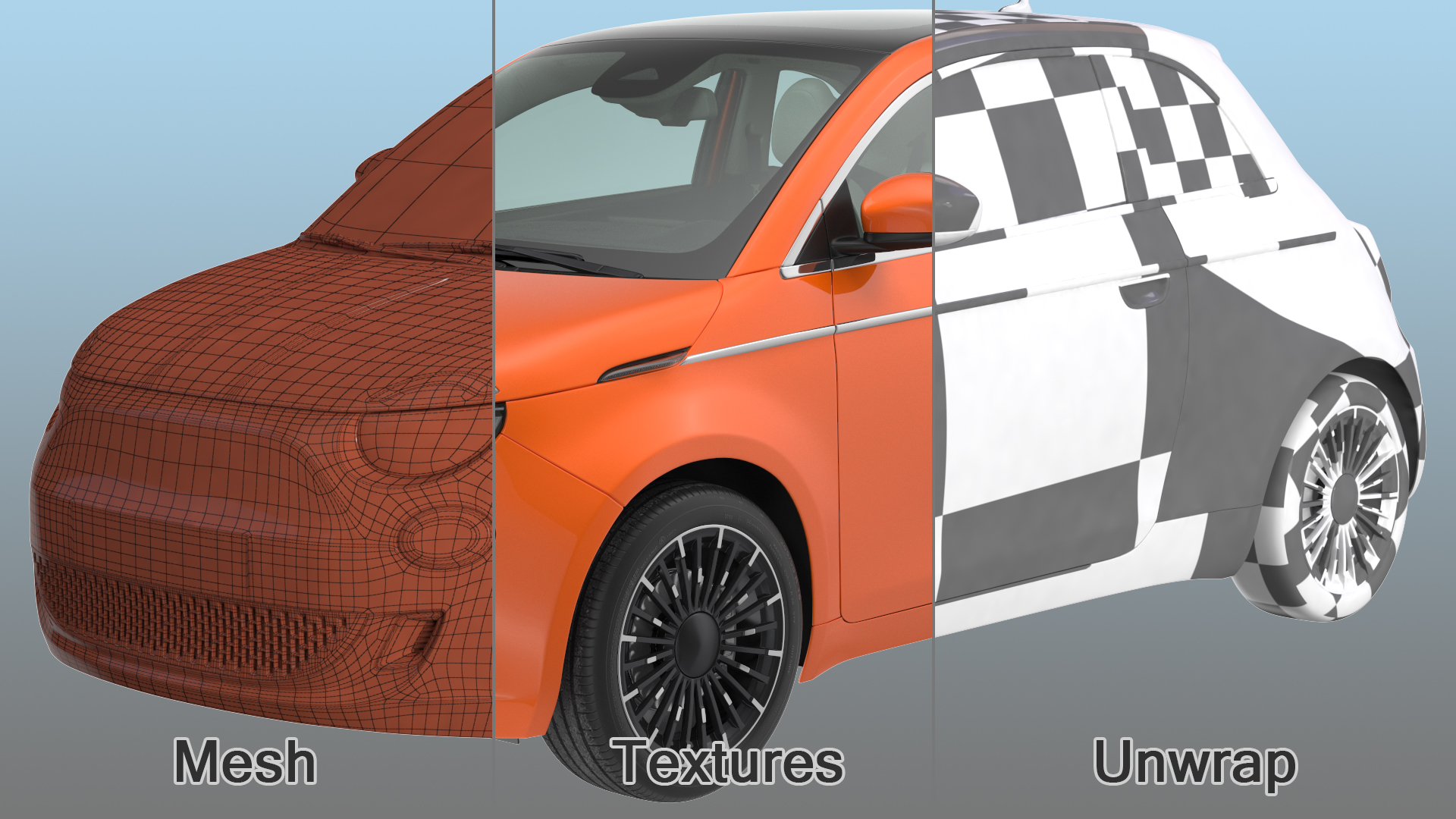 EV Compact Car 3D model