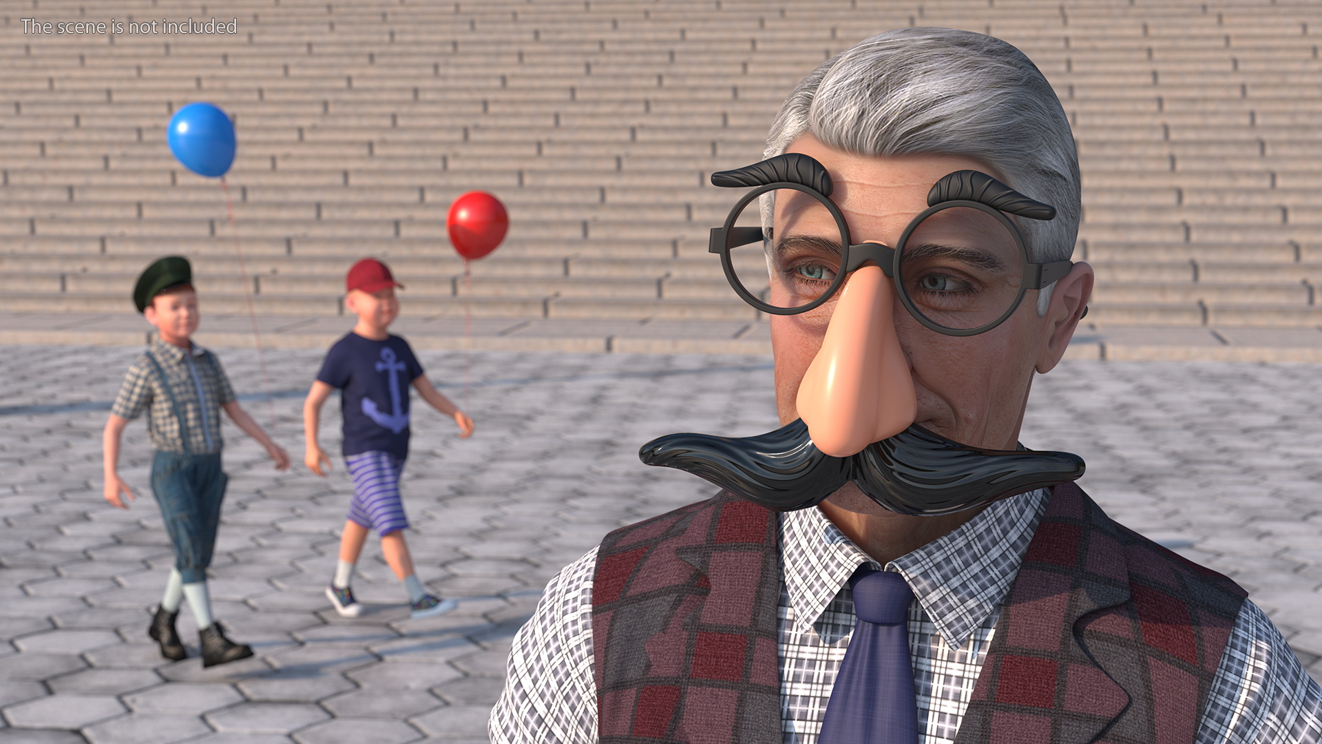 Groucho Disguise Glasses 3D model