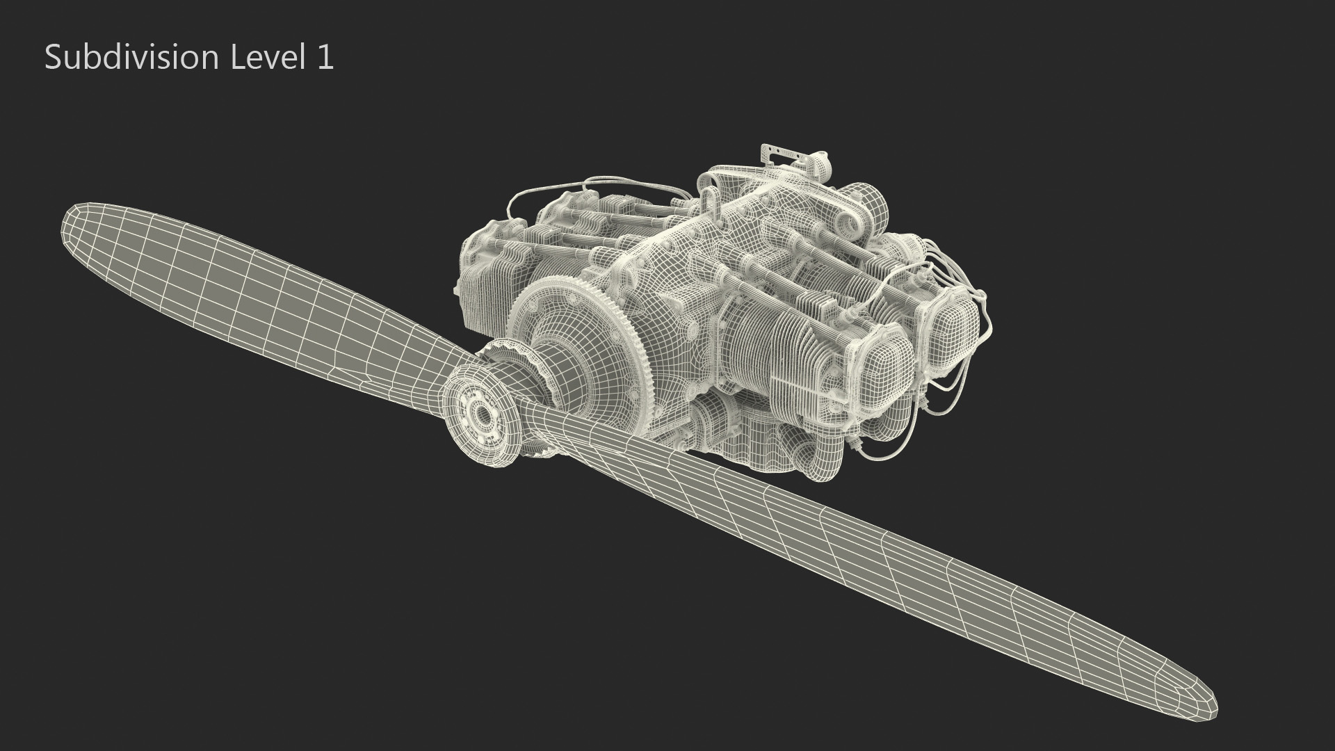 3D Piston Aero Engine model