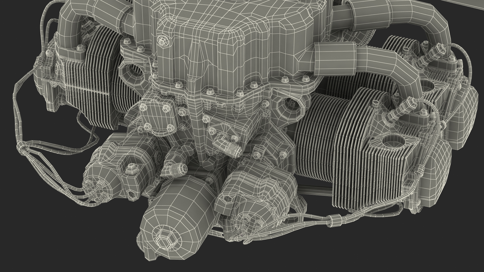 3D Piston Aero Engine model