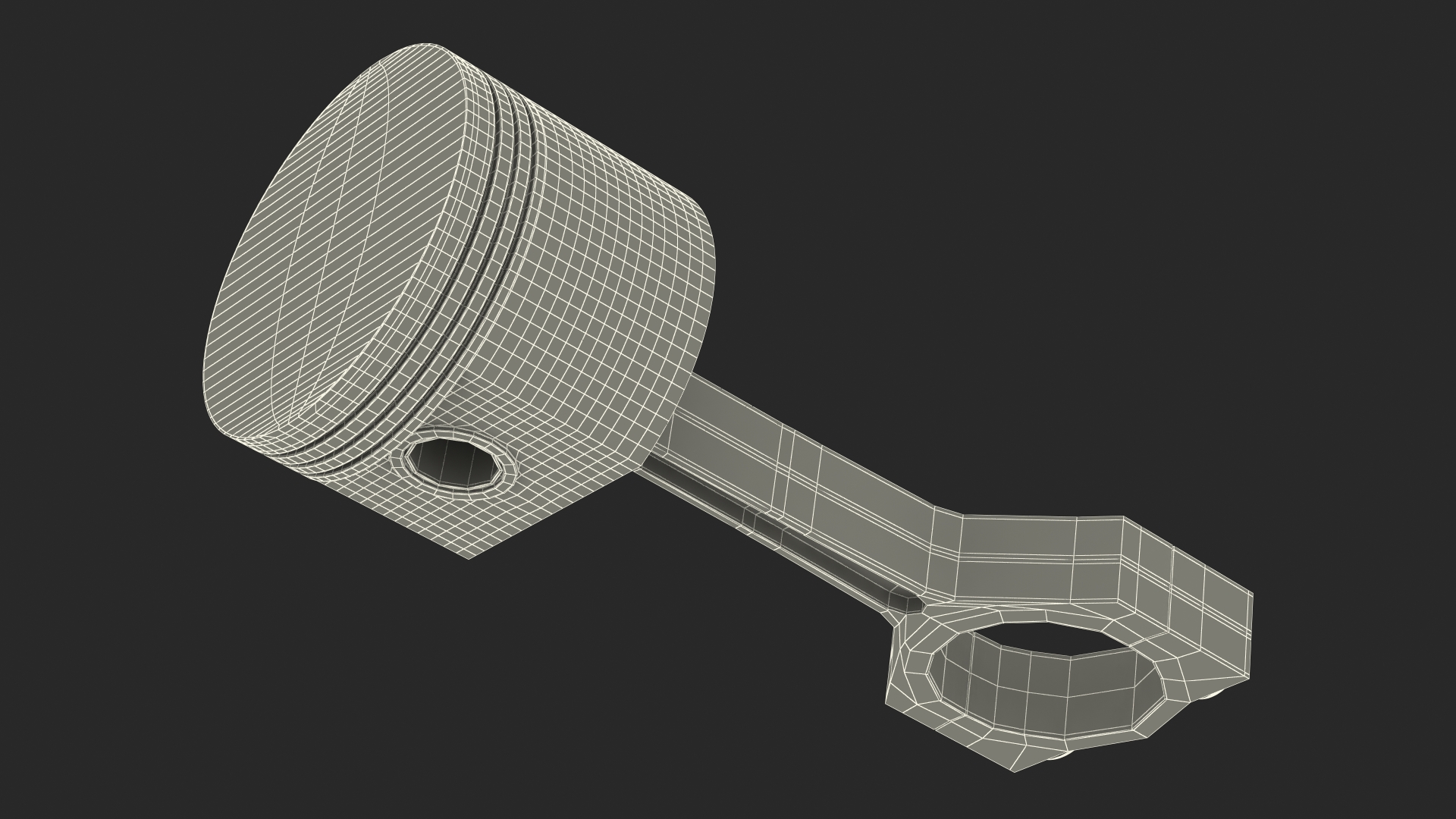 3D model Piston and Connecting Rod