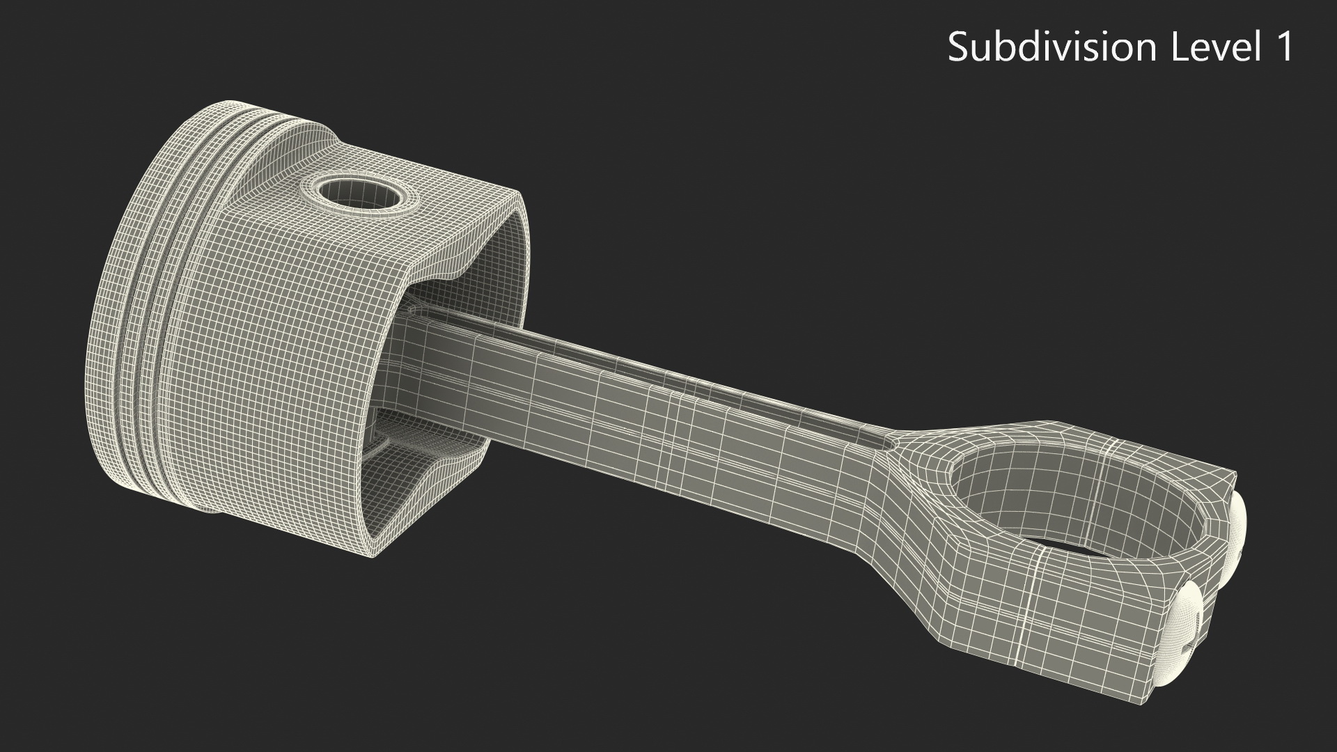 3D model Piston and Connecting Rod