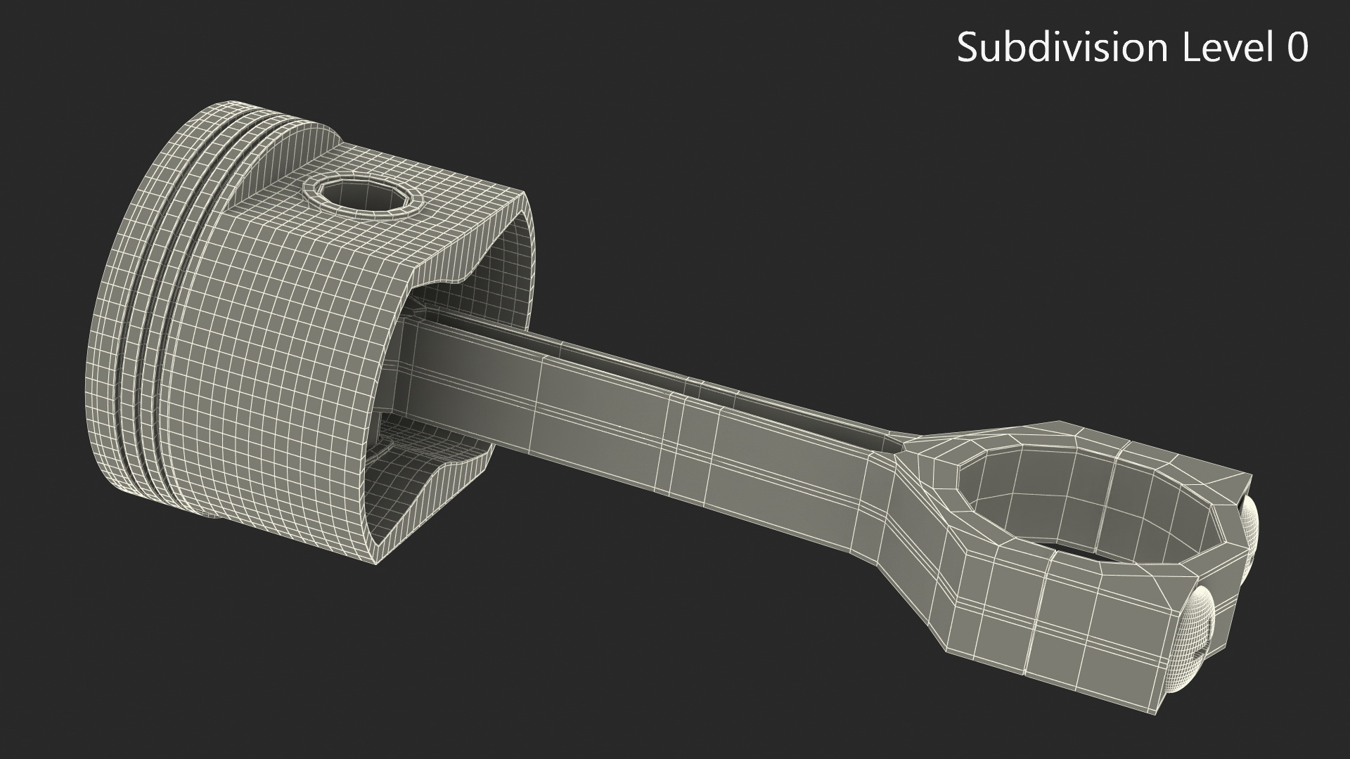 3D model Piston and Connecting Rod