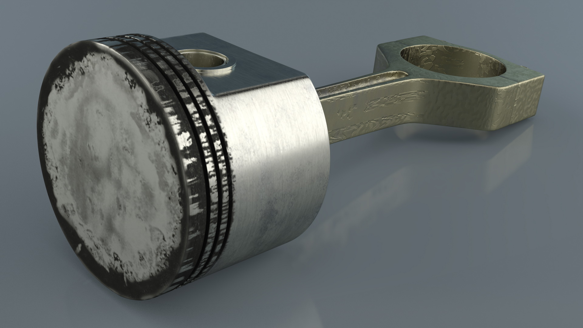 3D model Piston and Connecting Rod