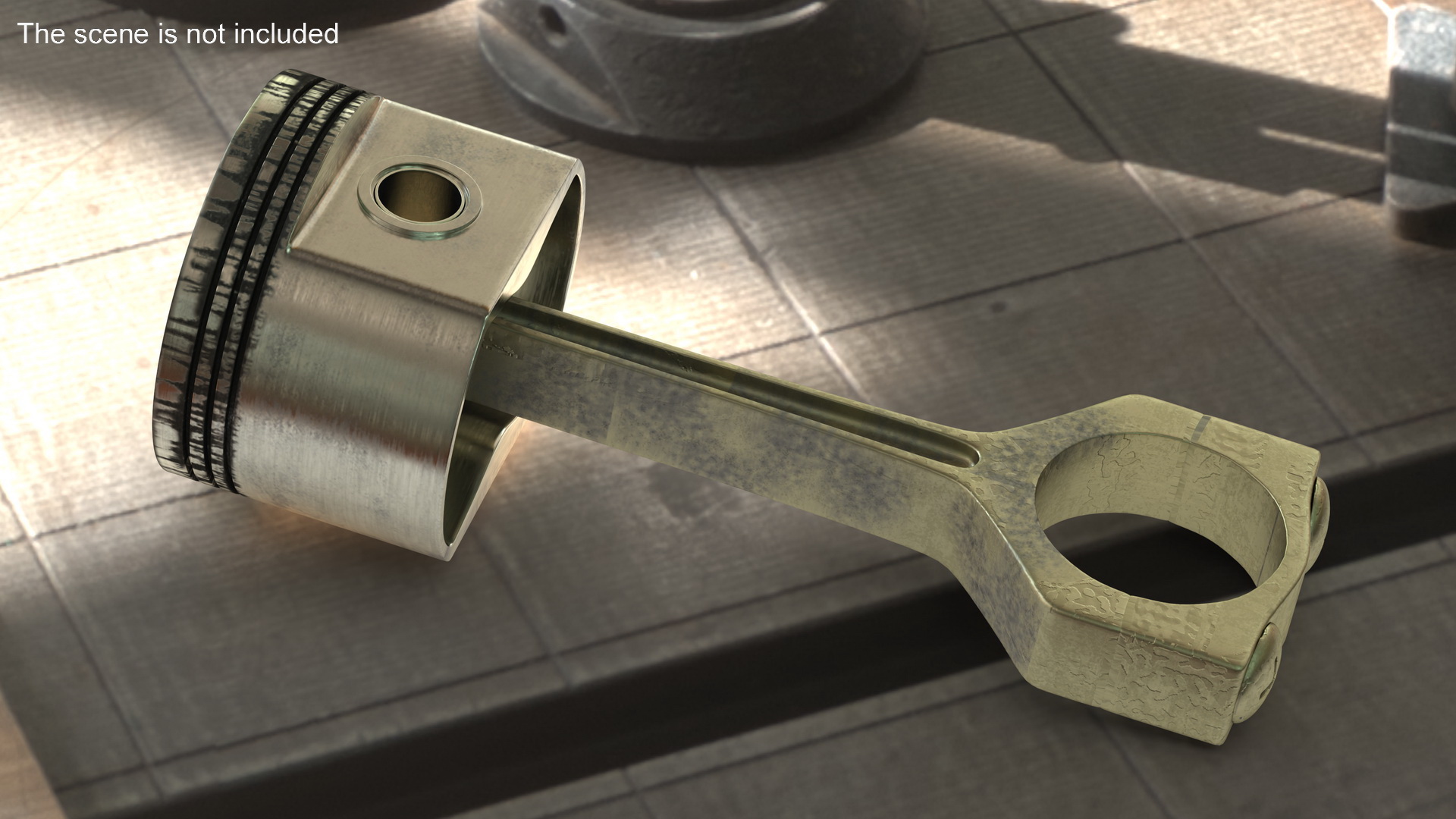 3D model Piston and Connecting Rod