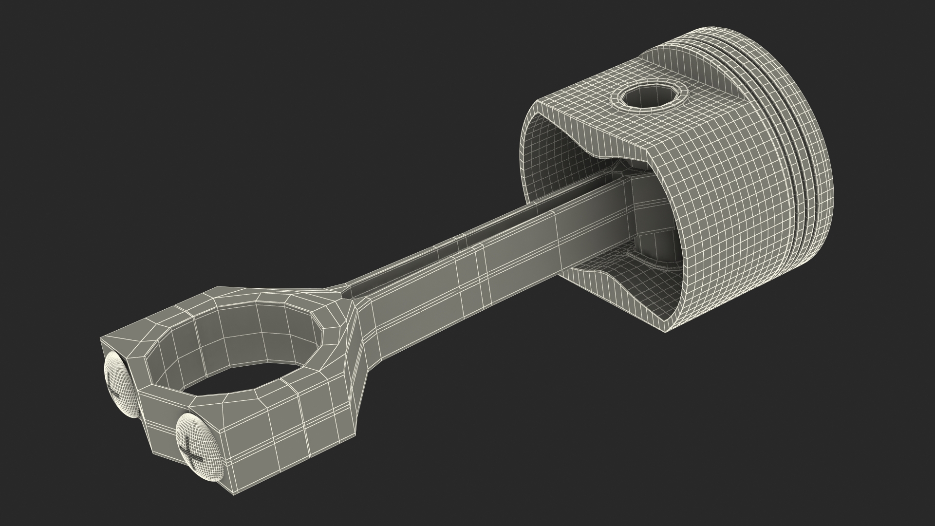 3D model Piston and Connecting Rod