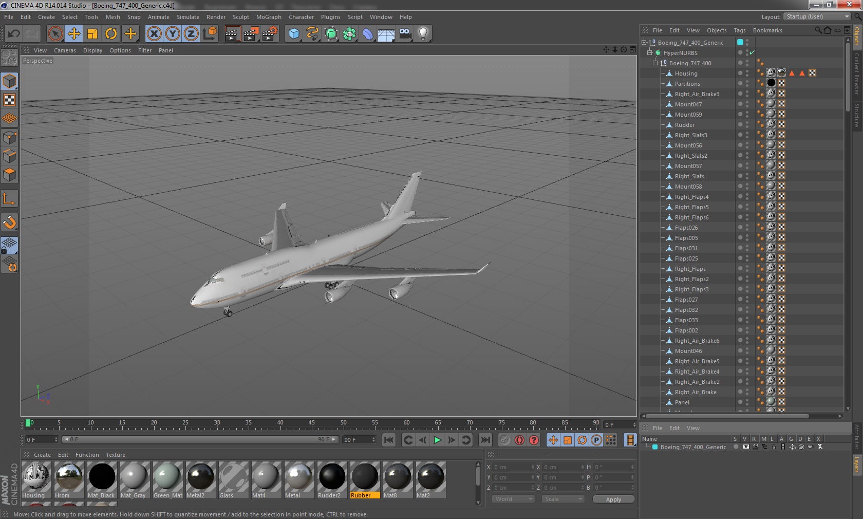 Boeing 747 400 Generic 3D