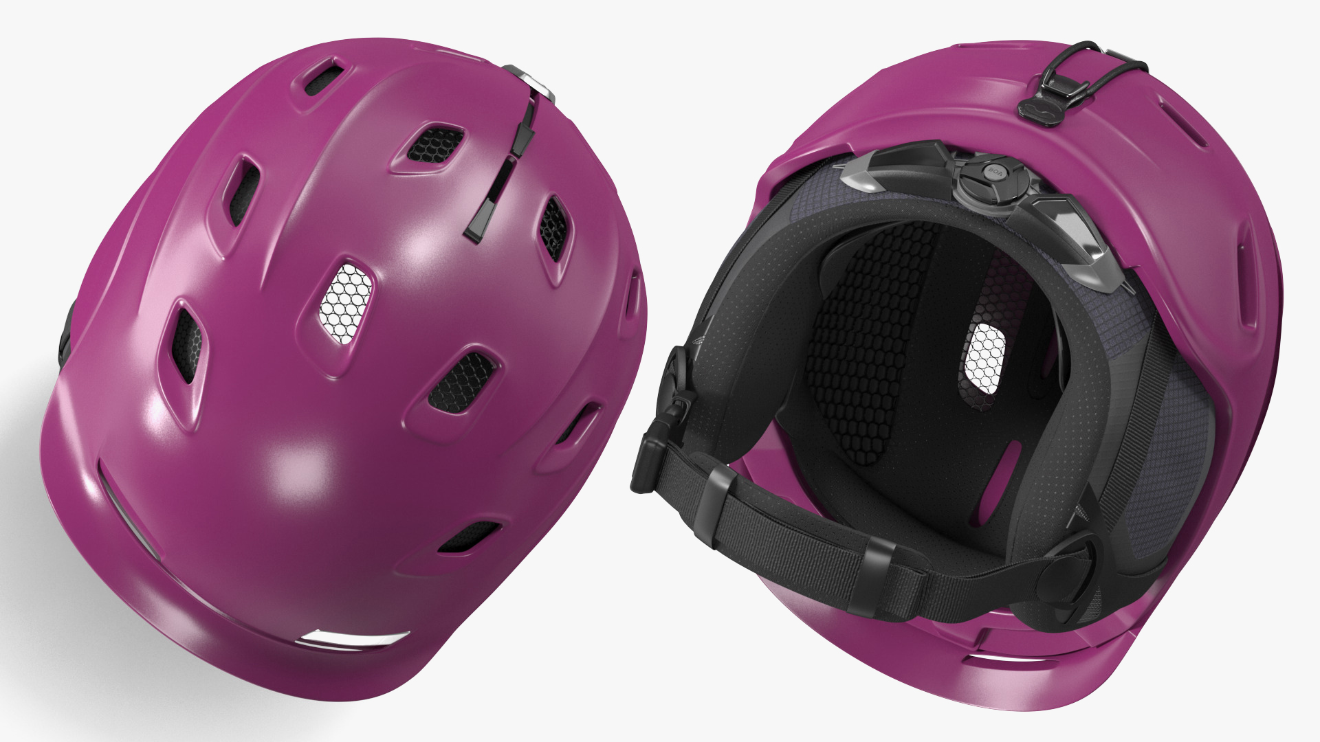 Womens Snow Helmet Red 3D