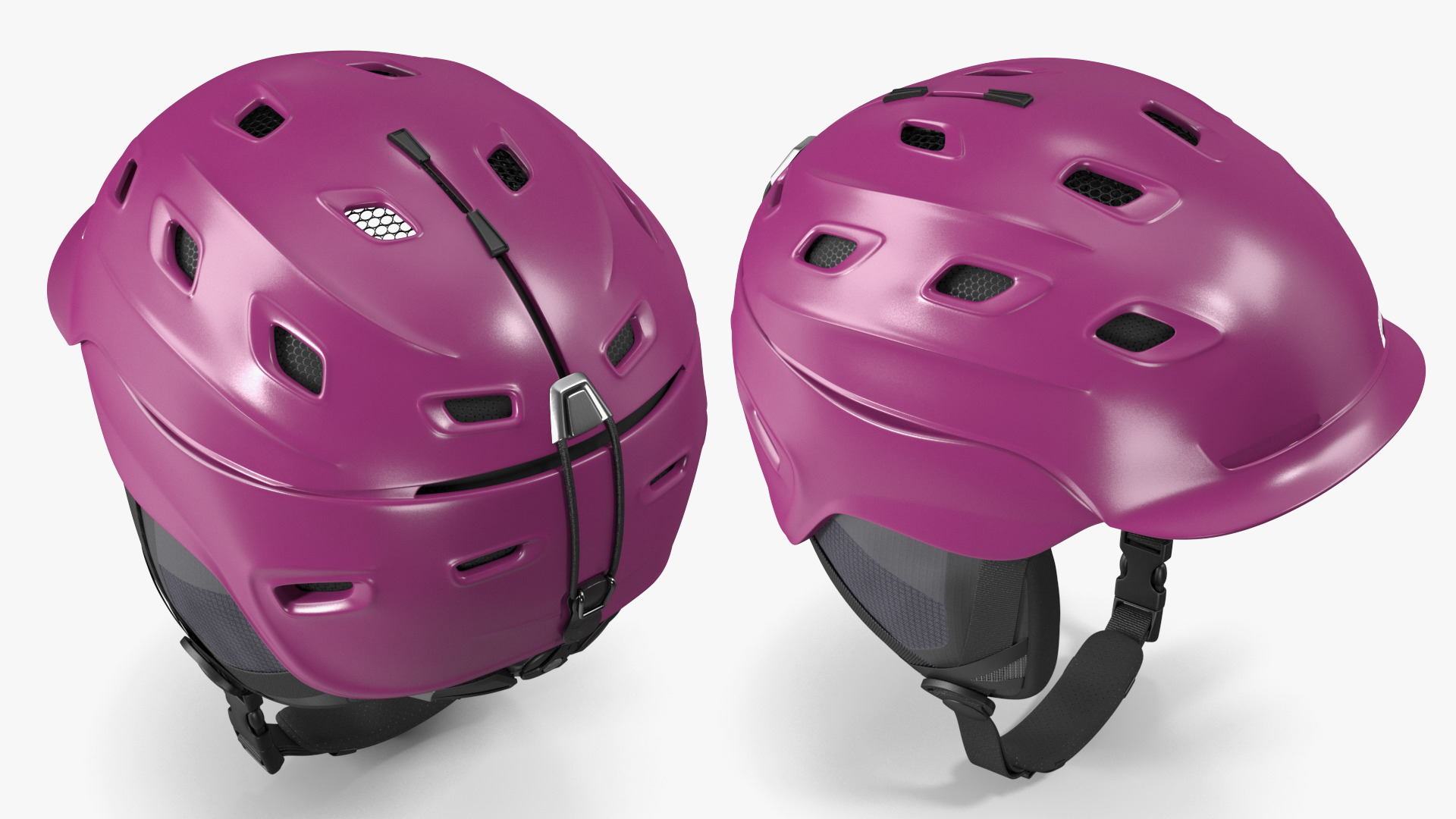 Womens Snow Helmet Red 3D