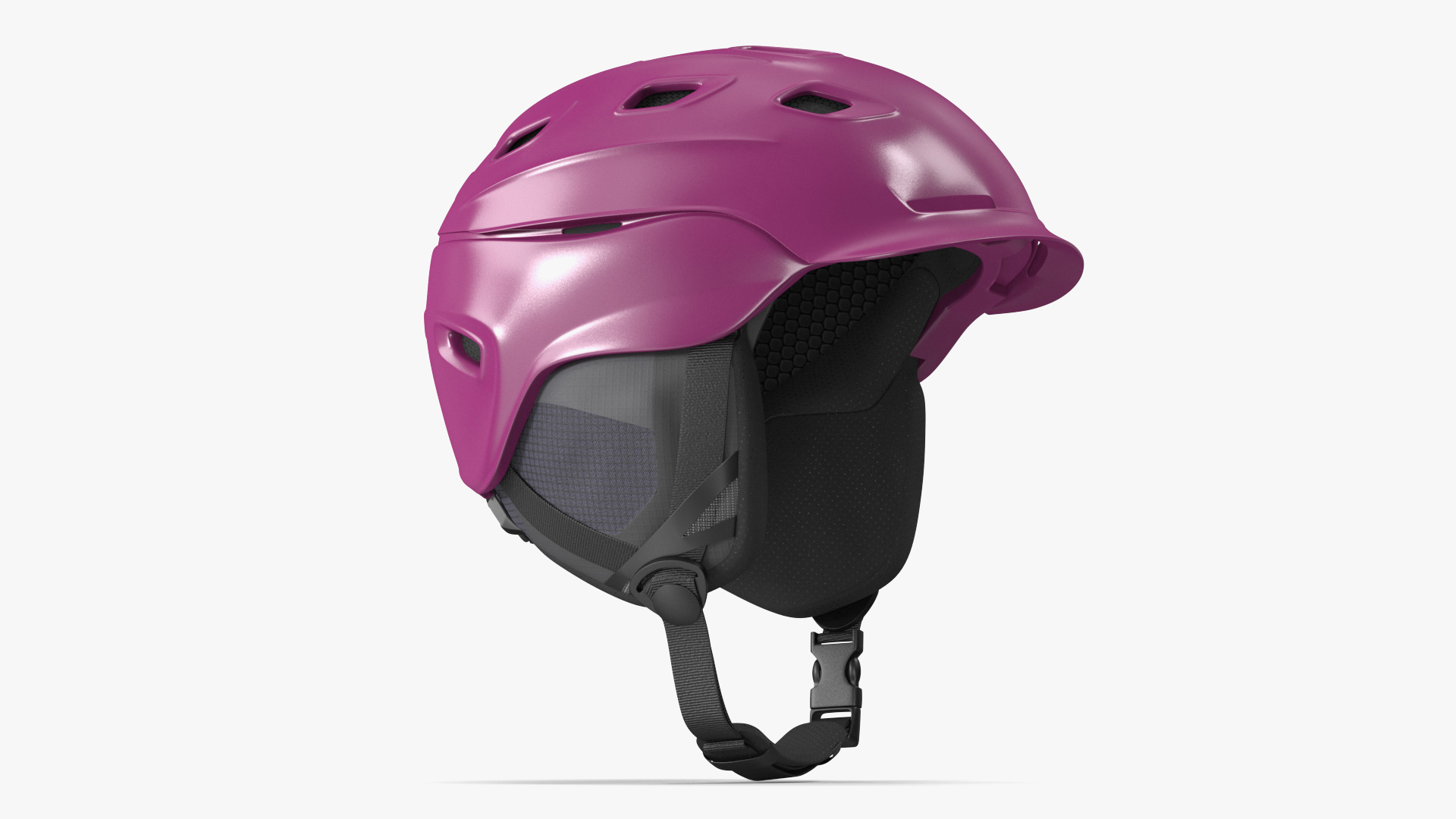 Womens Snow Helmet Red 3D