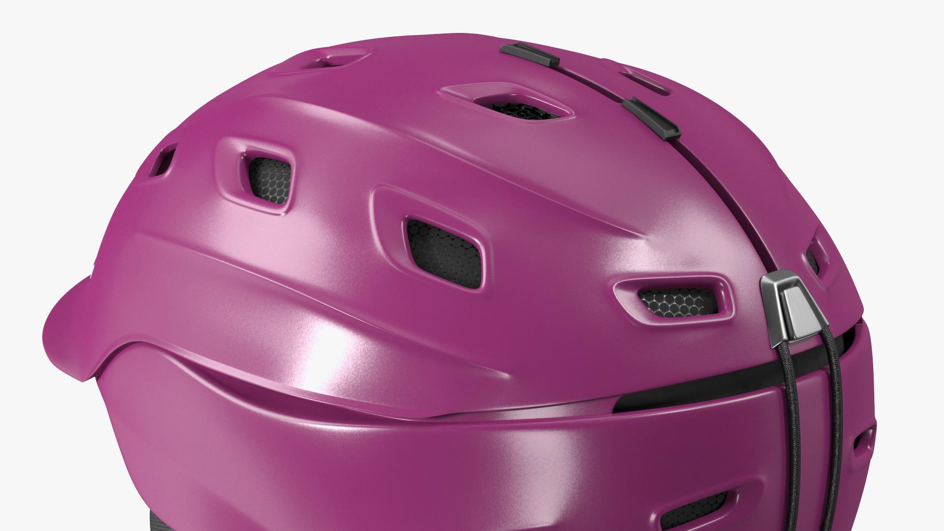 Womens Snow Helmet Red 3D