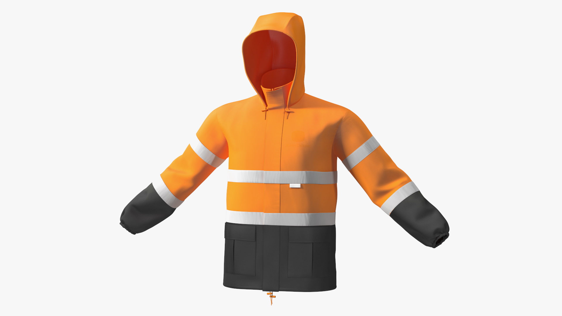 High Visibility Rain Jacket 3D