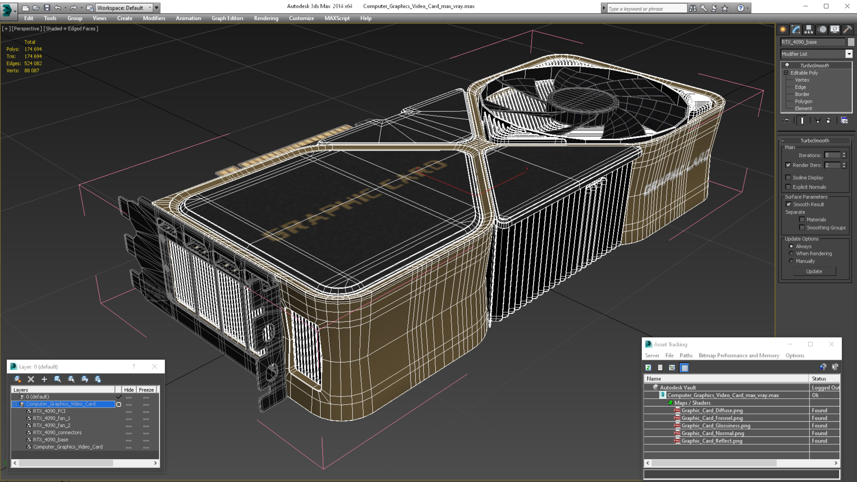 3D Computer Graphics Video Card model