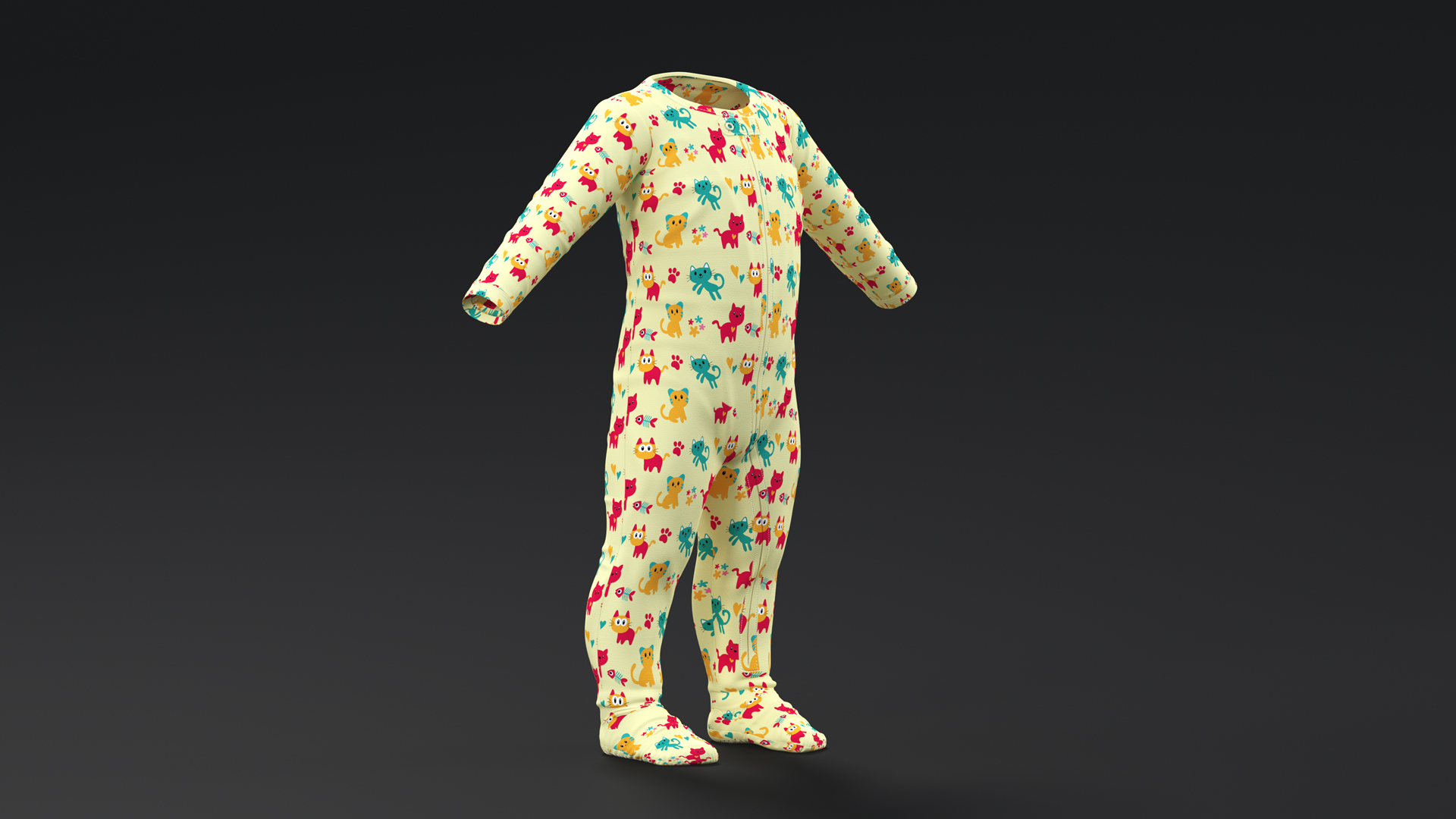 Pajamas for One Year Old Baby 3D model