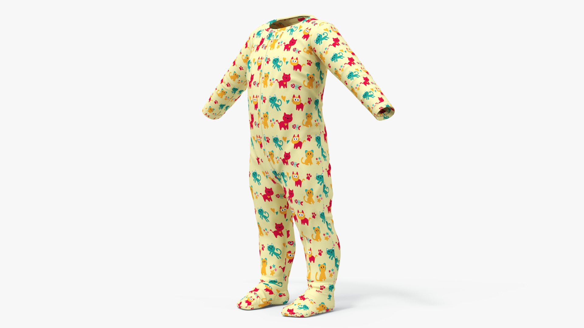 Pajamas for One Year Old Baby 3D model