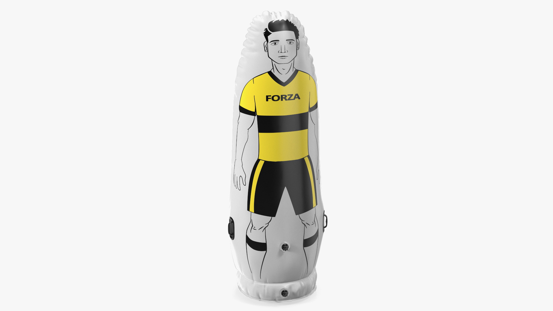 Inflatable Soccer Mannequin Junior Yellow T-shirt 3D model