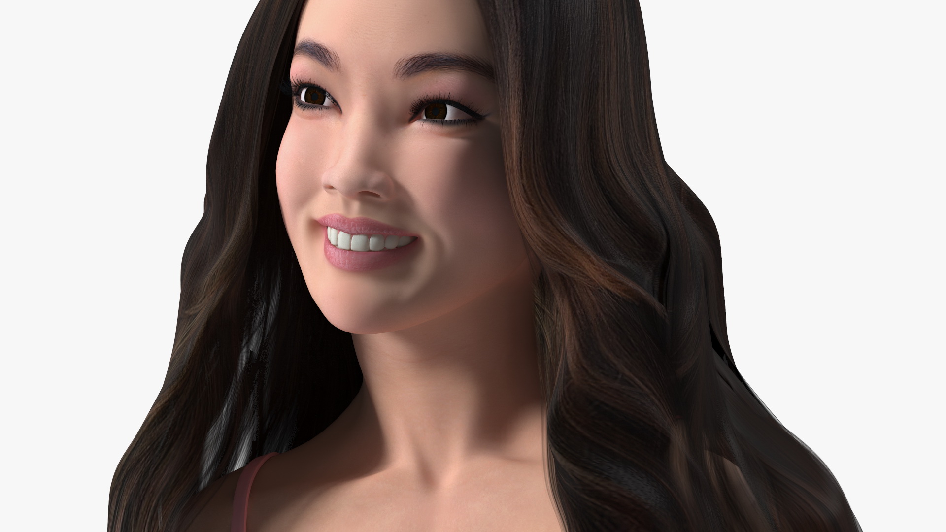 Chinese Woman Lingerie Flirty 3D model