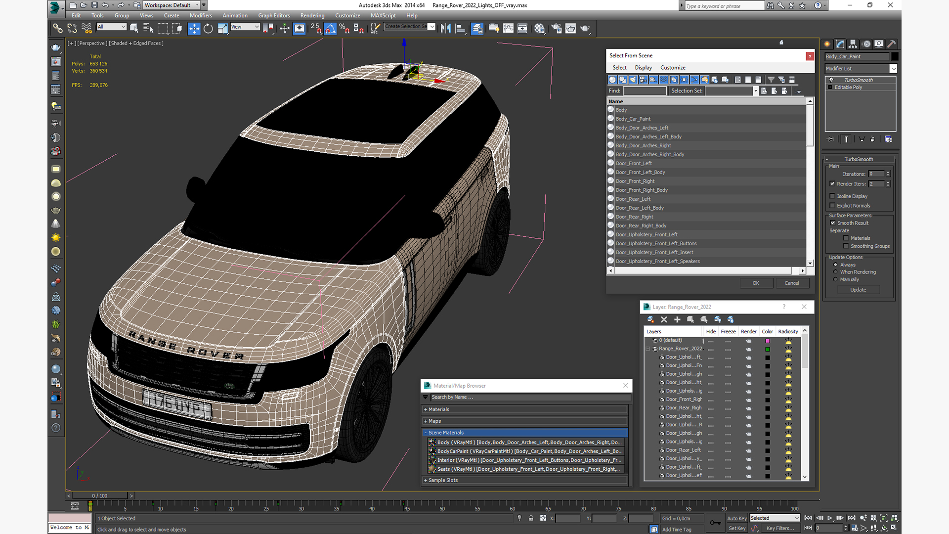 Range Rover 2022 Lights OFF 3D