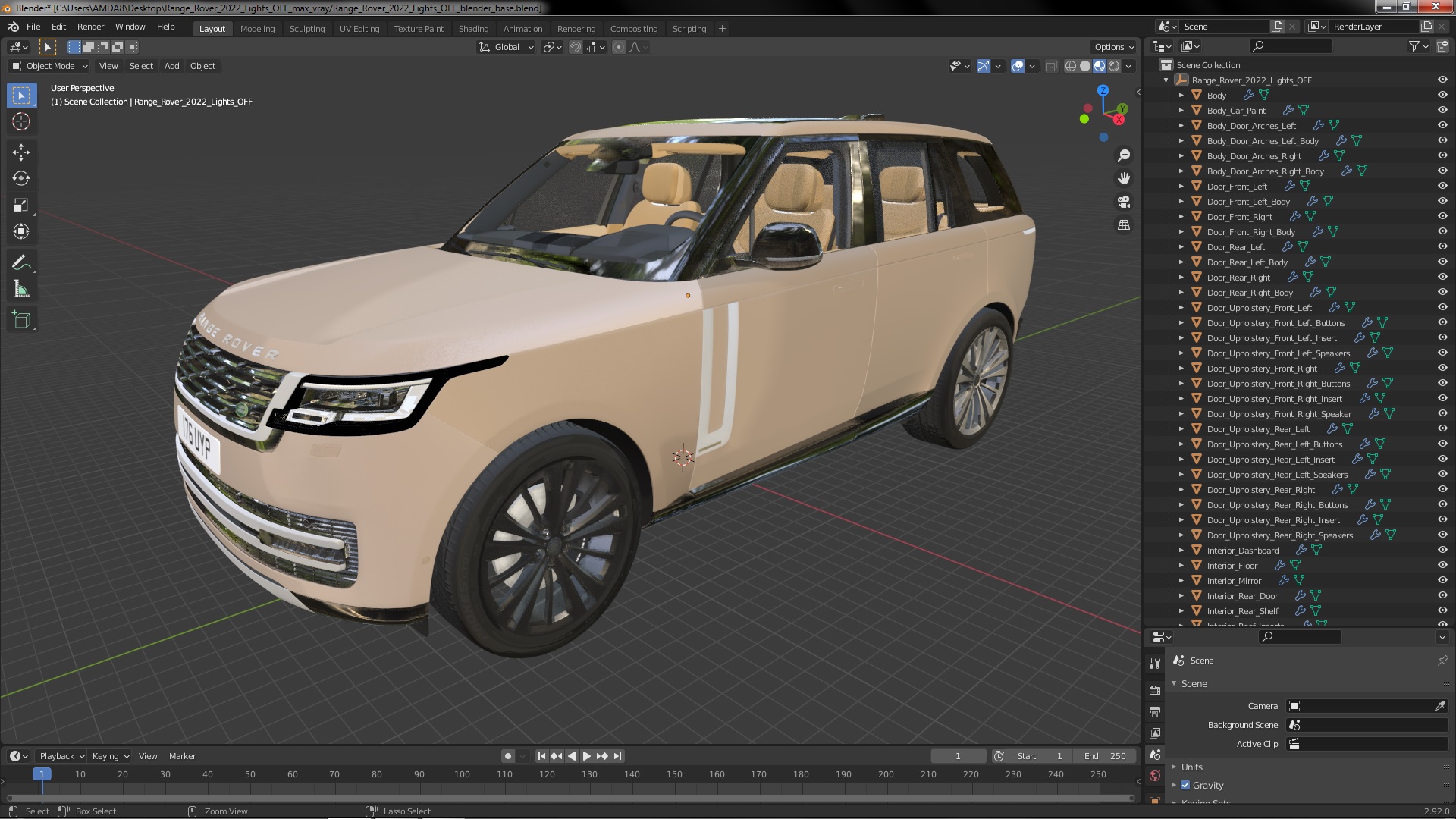 Range Rover 2022 Lights OFF 3D