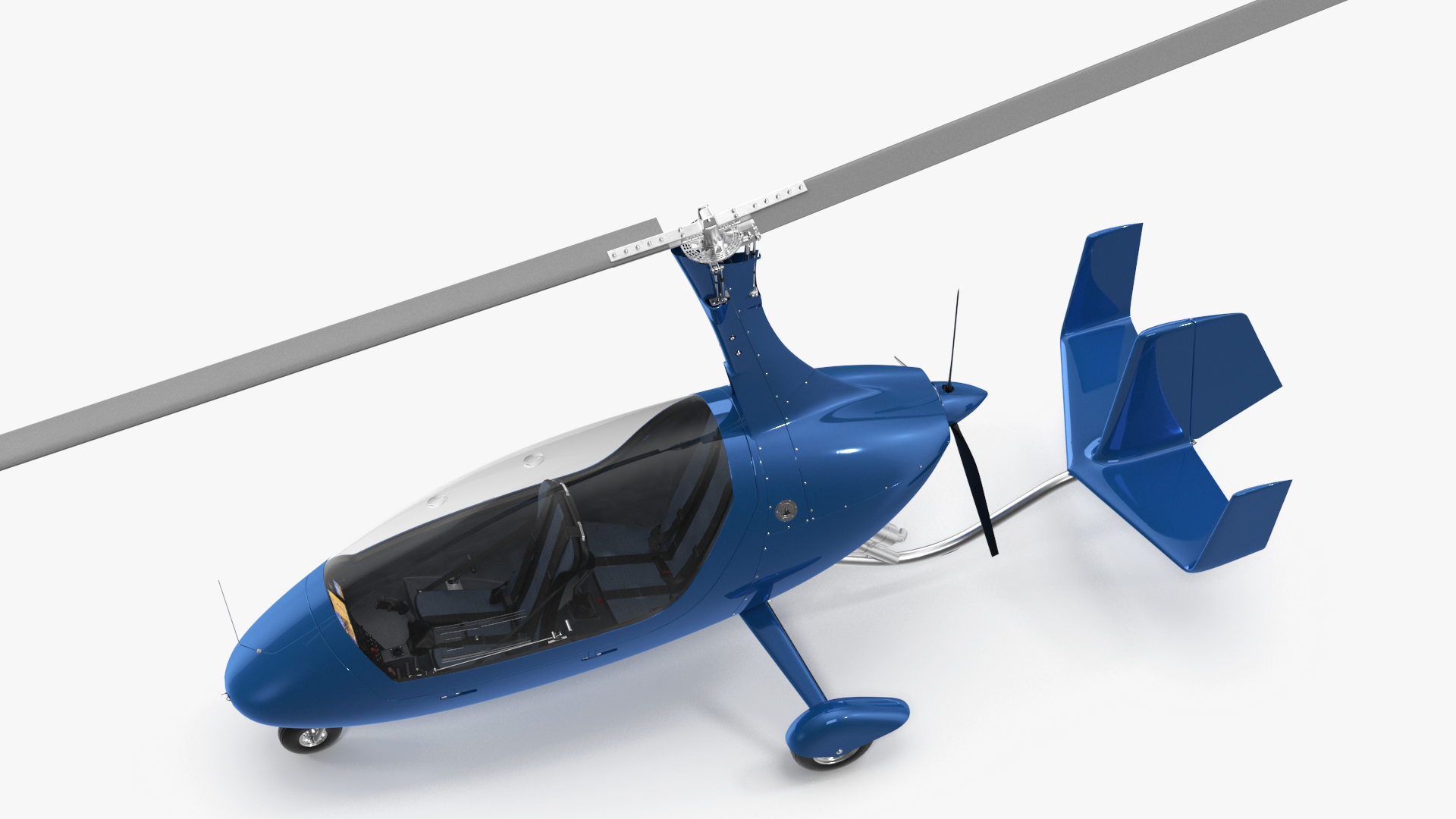 Rotorcraft Autogyro Blue 3D model