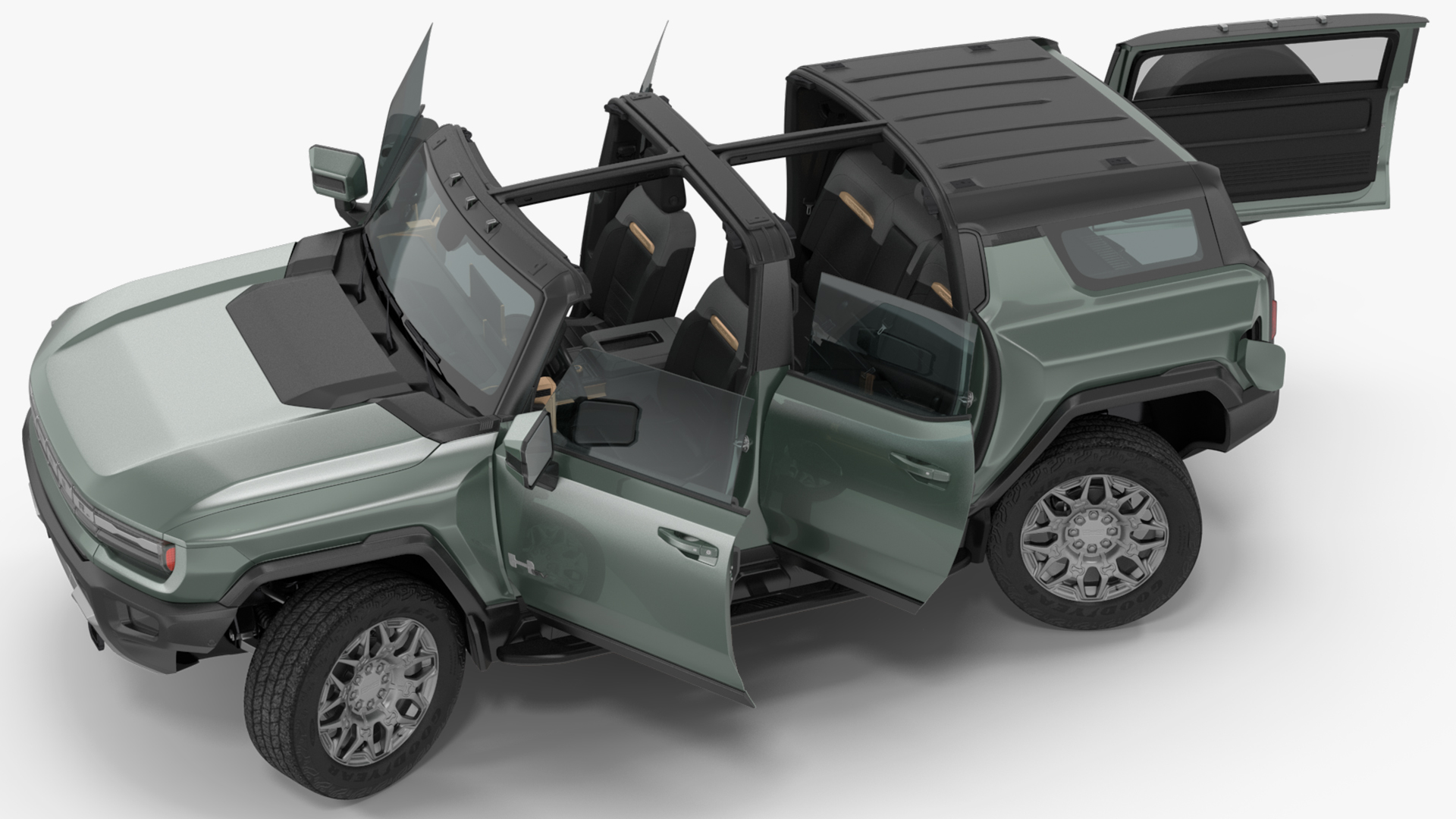 GMC Hummer EV SUV Rigged 3D model