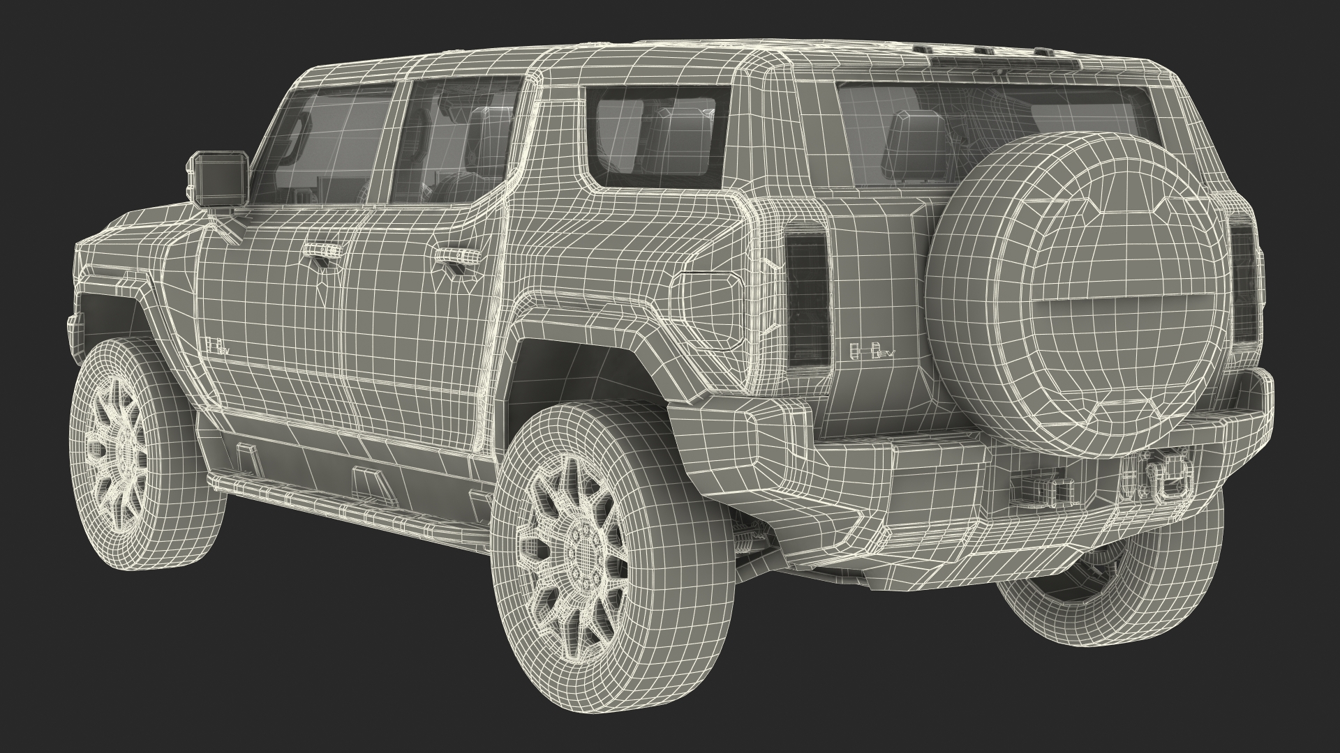 GMC Hummer EV SUV Rigged 3D model