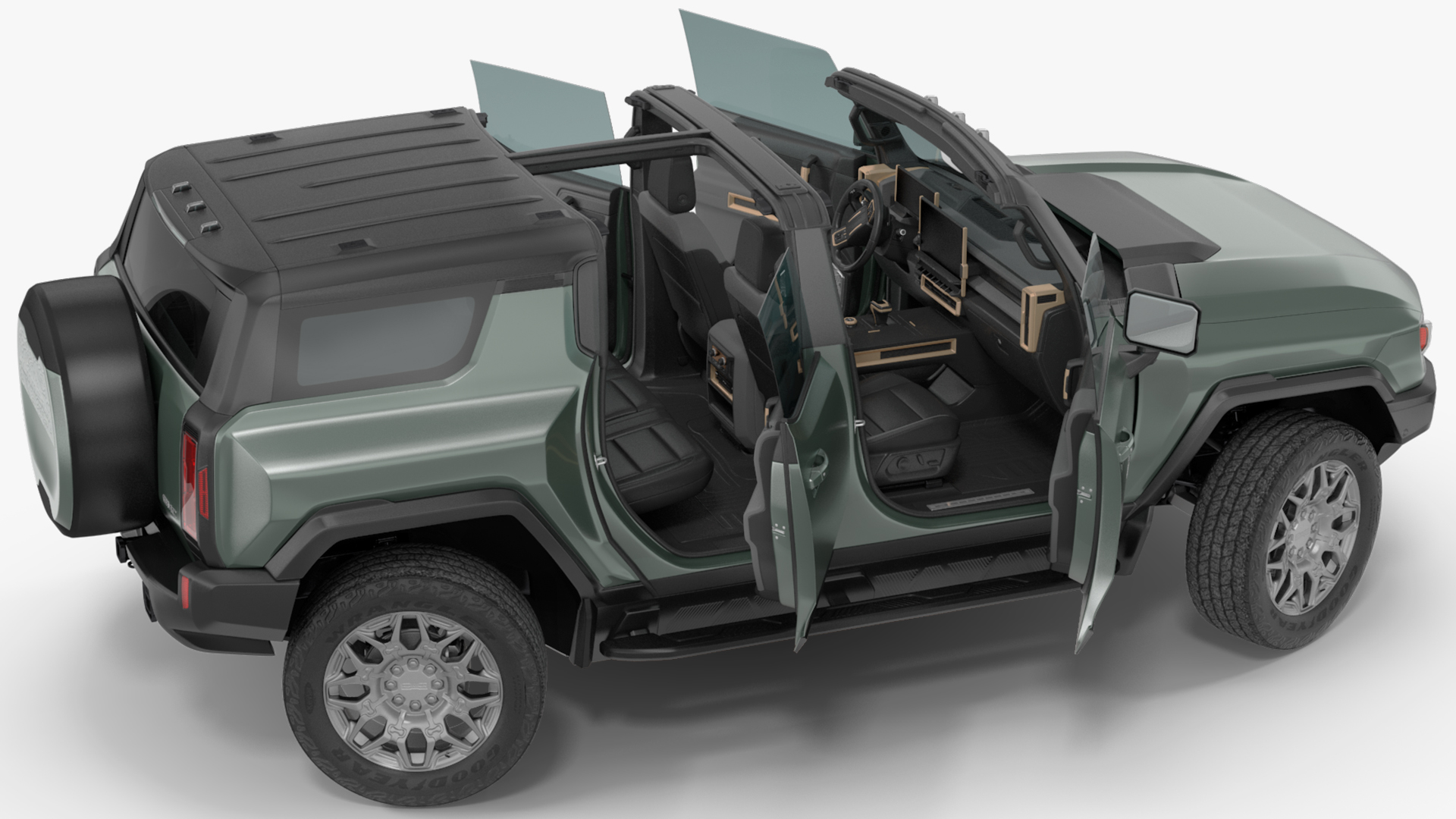 GMC Hummer EV SUV Rigged 3D model