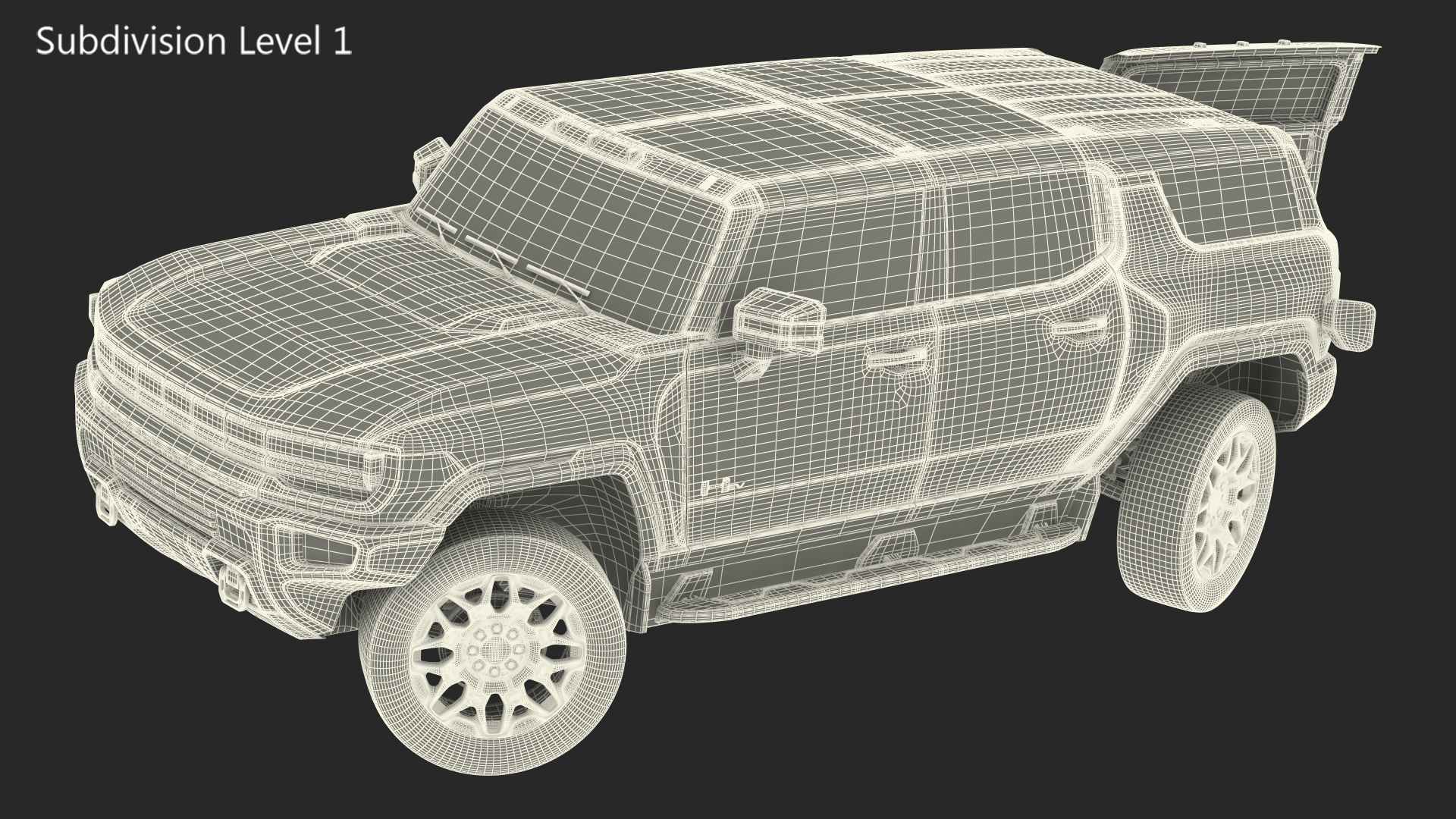 GMC Hummer EV SUV Rigged 3D model