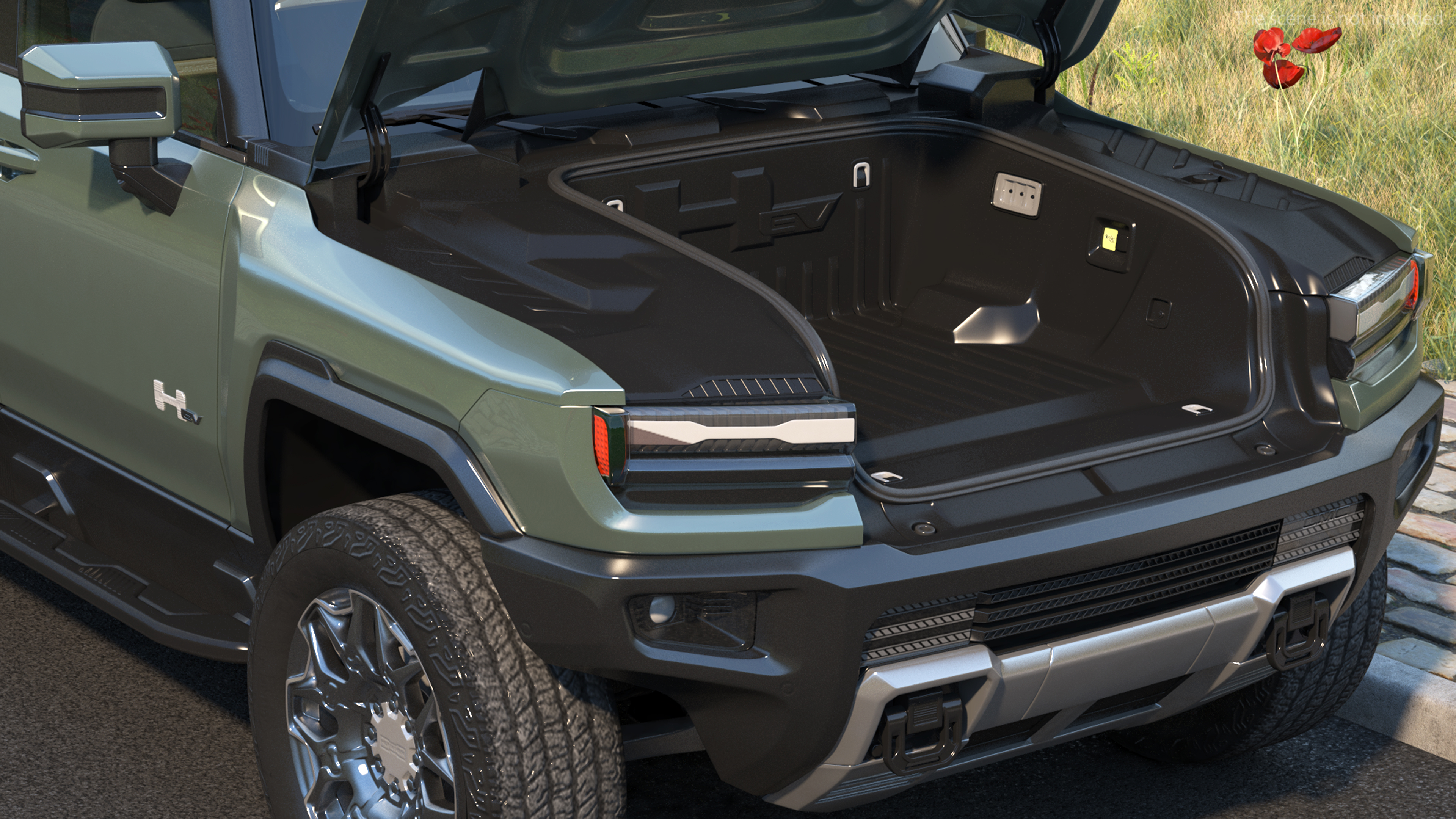 GMC Hummer EV SUV Rigged 3D model