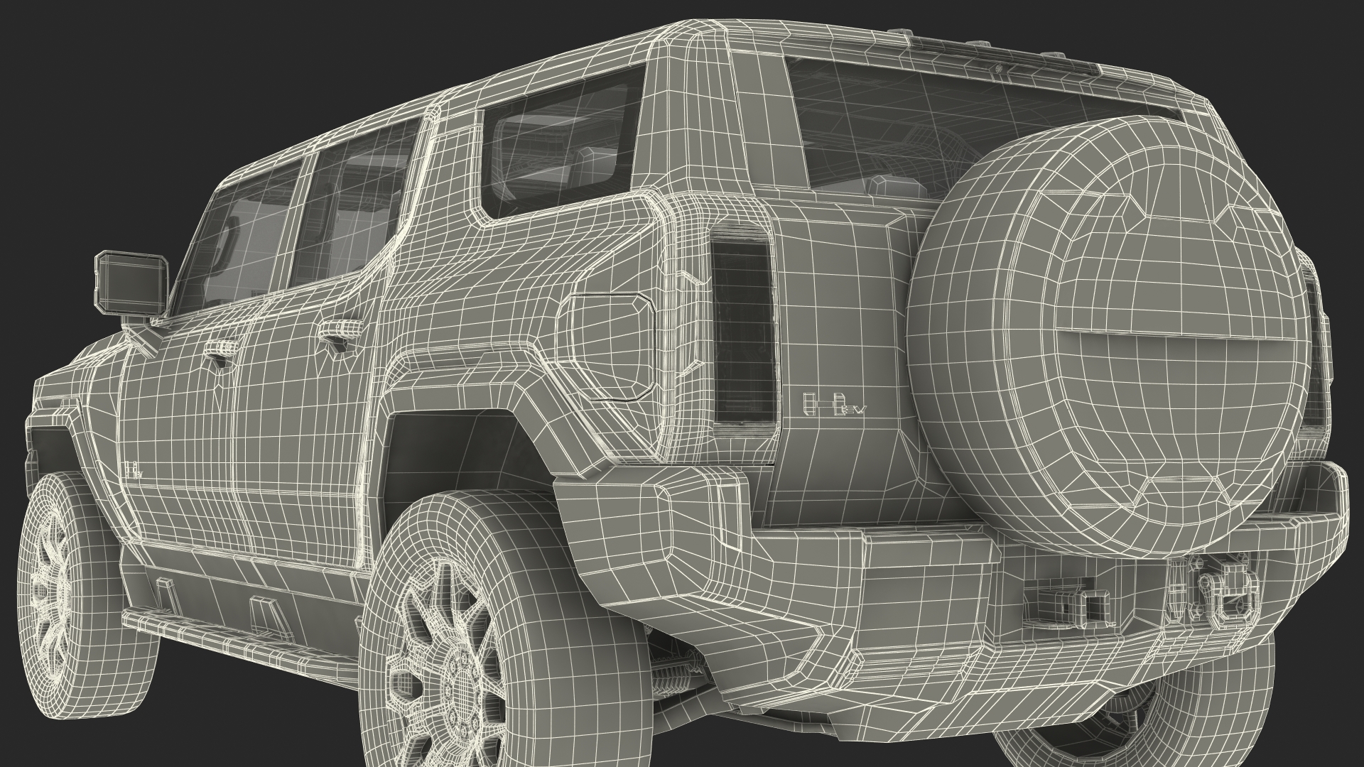 GMC Hummer EV SUV Rigged 3D model