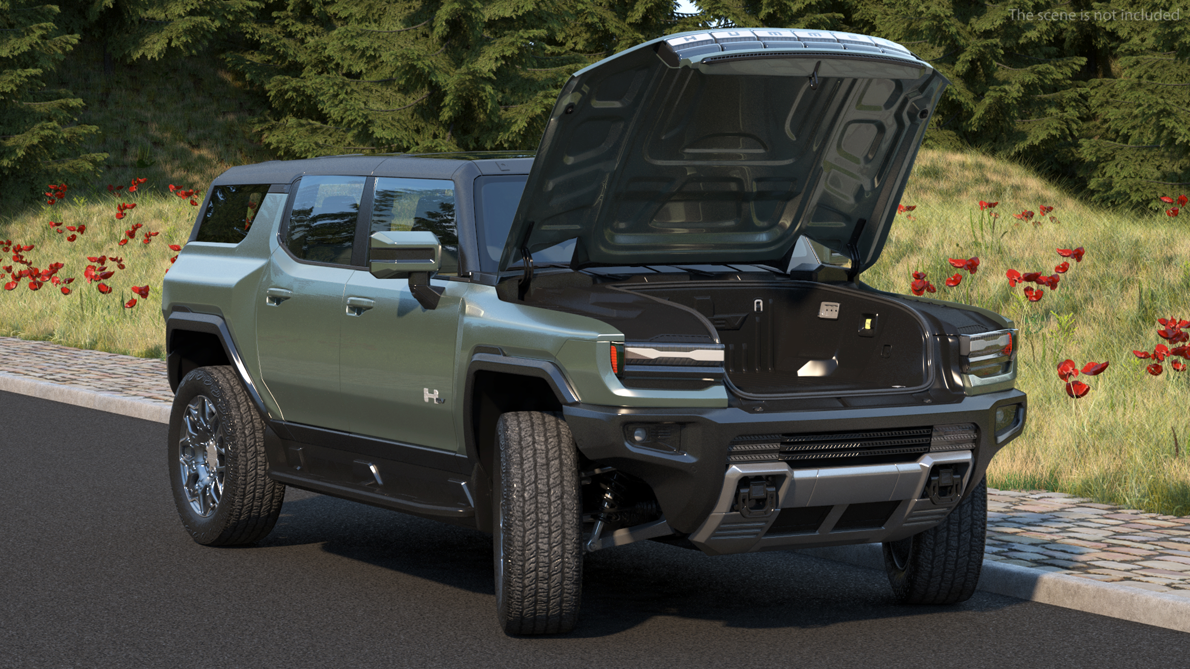 GMC Hummer EV SUV Rigged 3D model