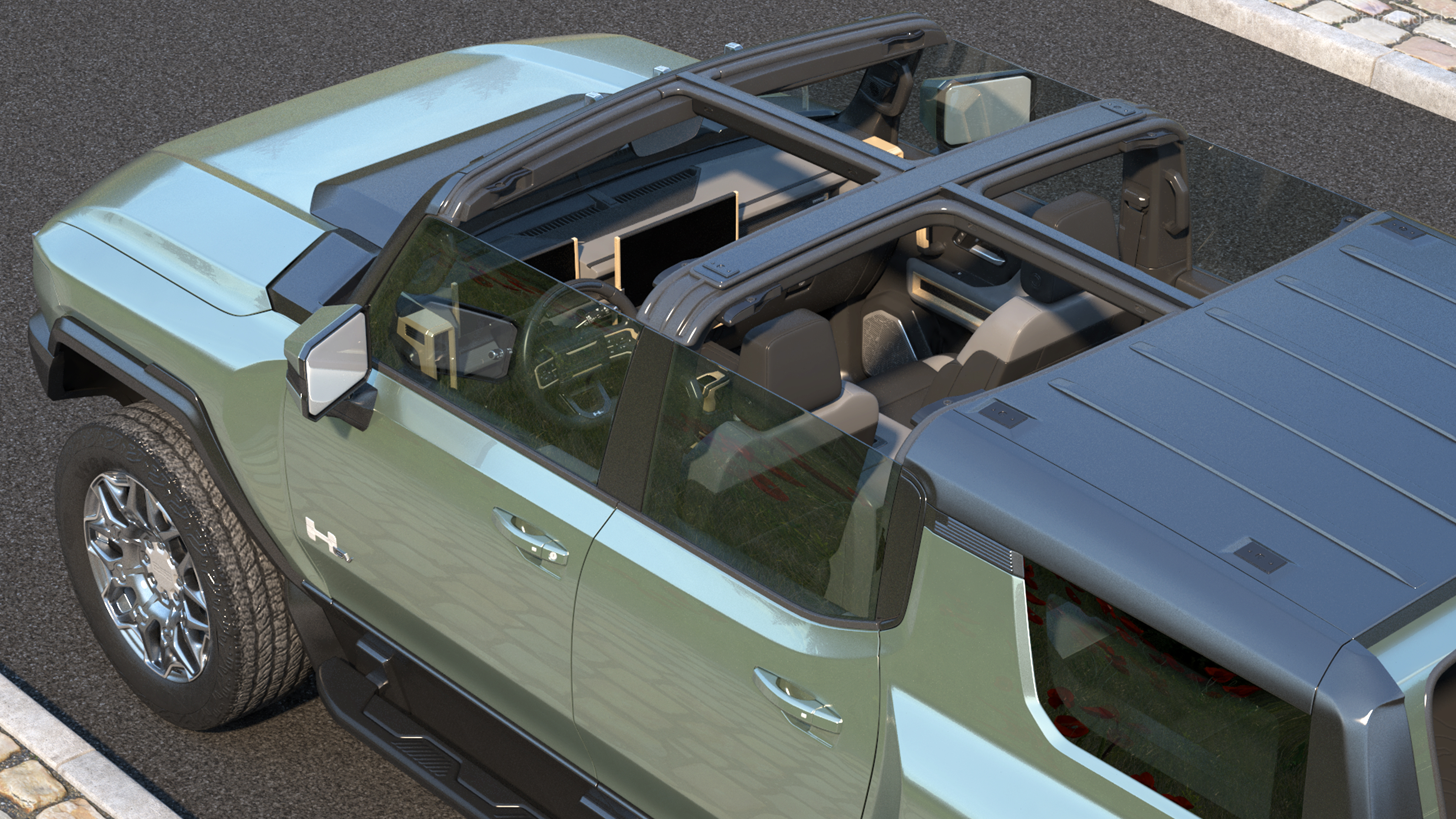 GMC Hummer EV SUV Rigged 3D model