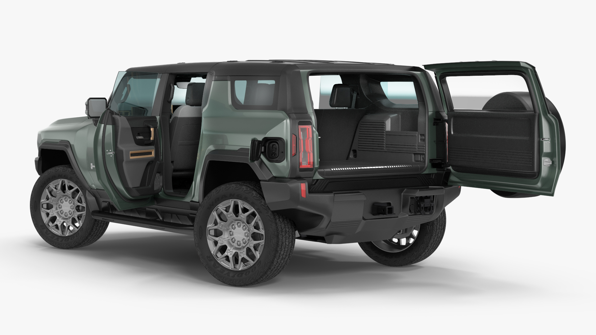 GMC Hummer EV SUV Rigged 3D model