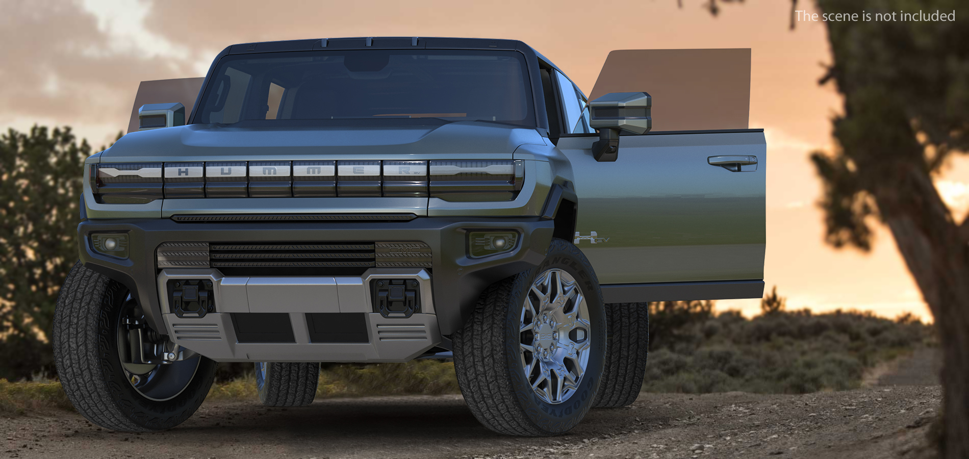 GMC Hummer EV SUV Rigged 3D model