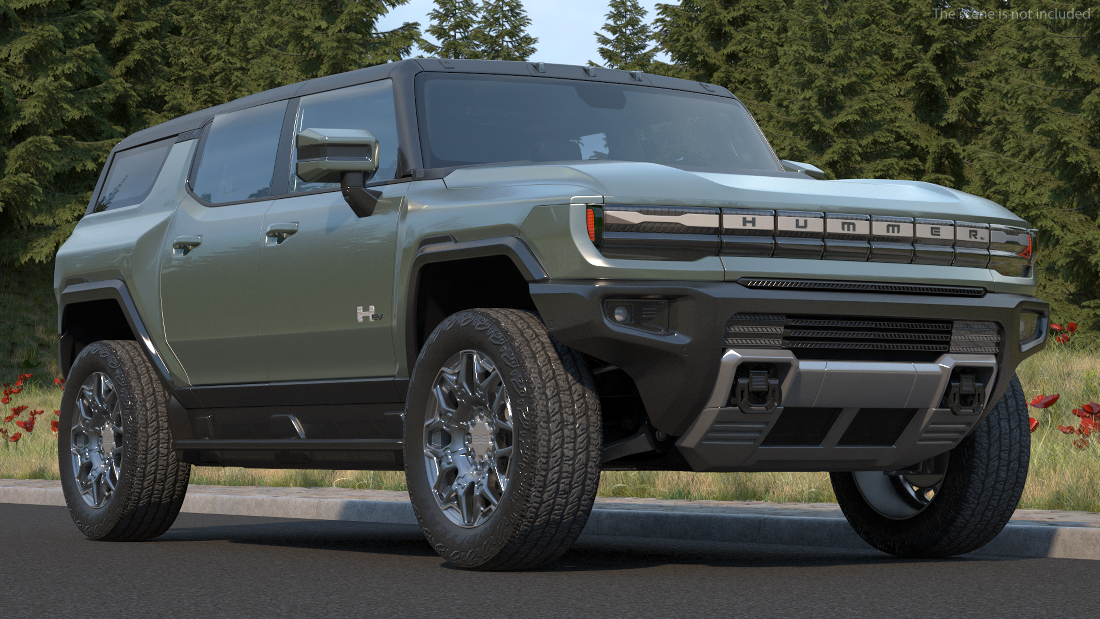 GMC Hummer EV SUV Rigged 3D model